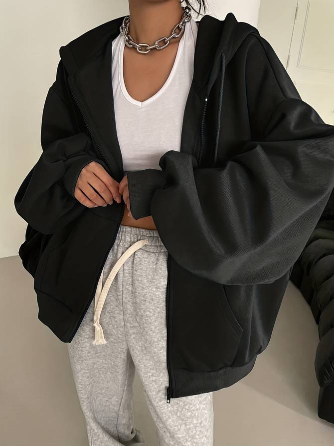 Mila | Capuchon vest met oversized fit Farromode afbeelding 4