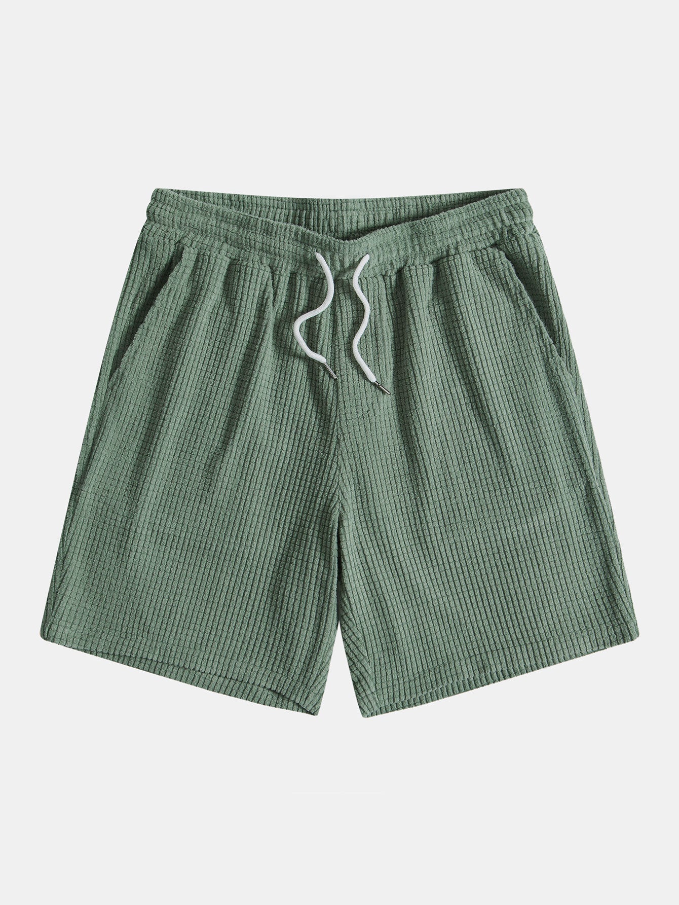 Stijlvolle Wafelpoloshirt en -shorts voor Heren