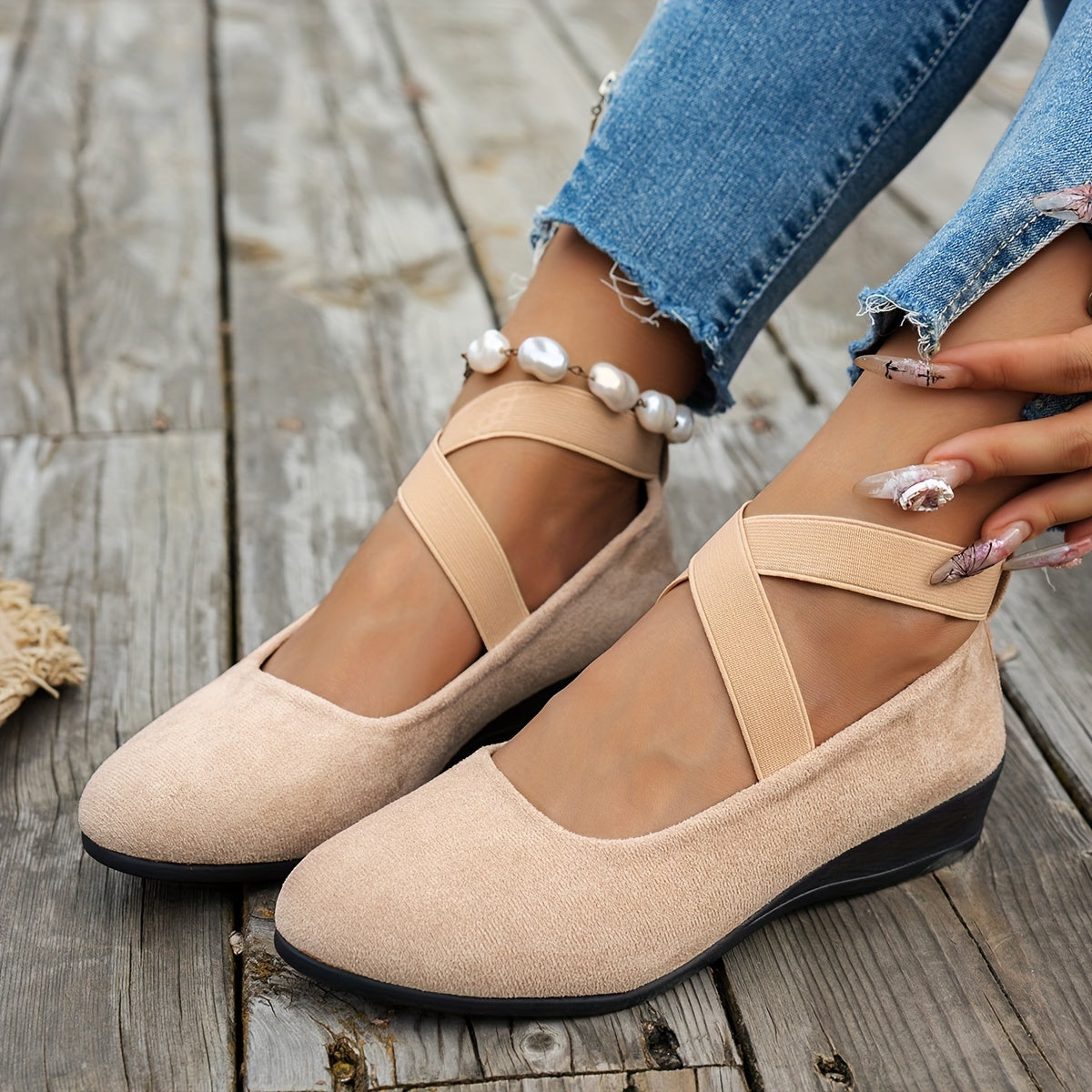 Stijlvolle en Comfortabele Fluwelen Dames Balletflats | Luxueus, Ademend en Lichtgewicht afbeelding 3