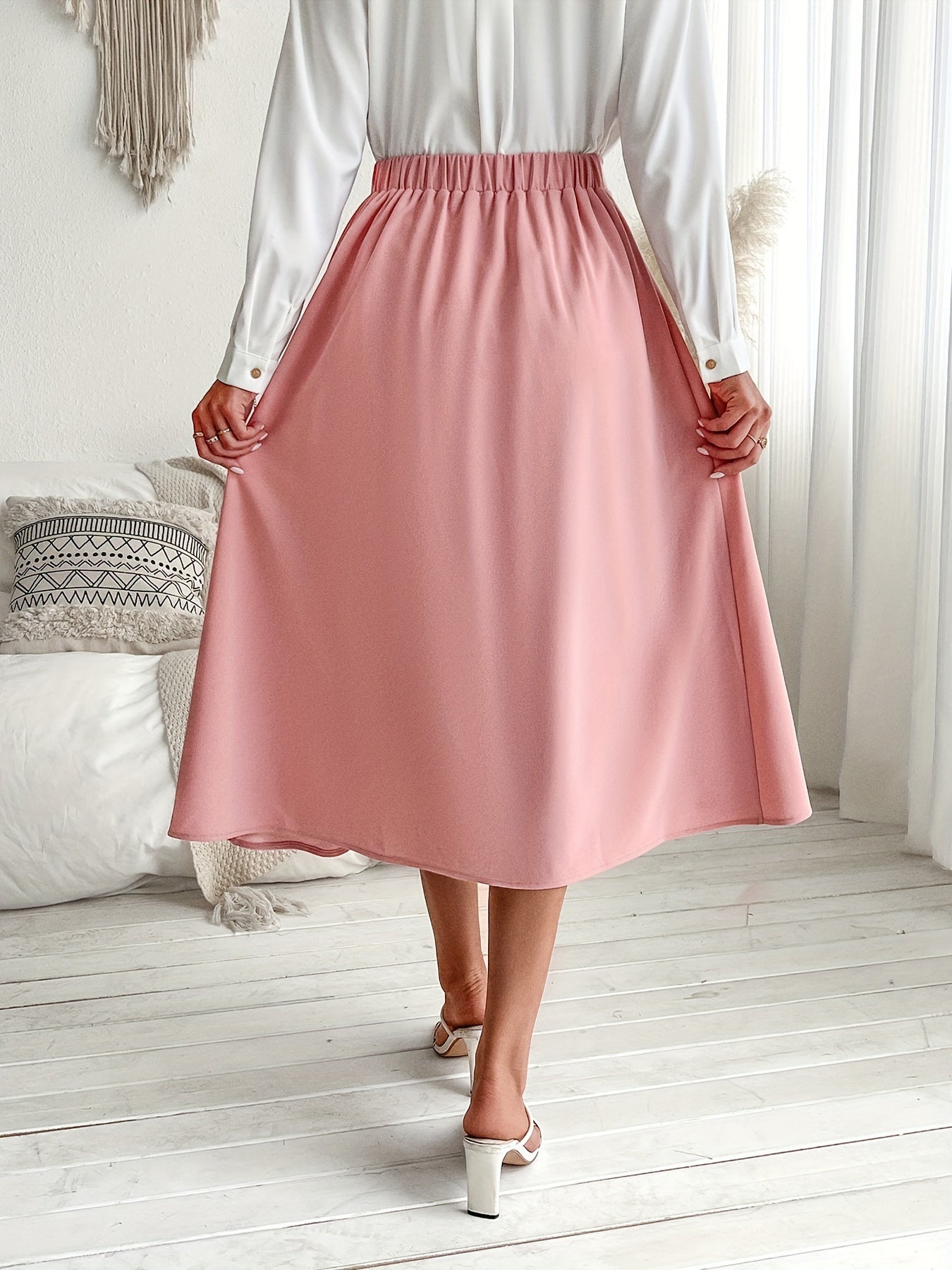 Trendy herfst/winter rok met gebreide stof en strikdetail - stijlvol en warm afbeelding 3