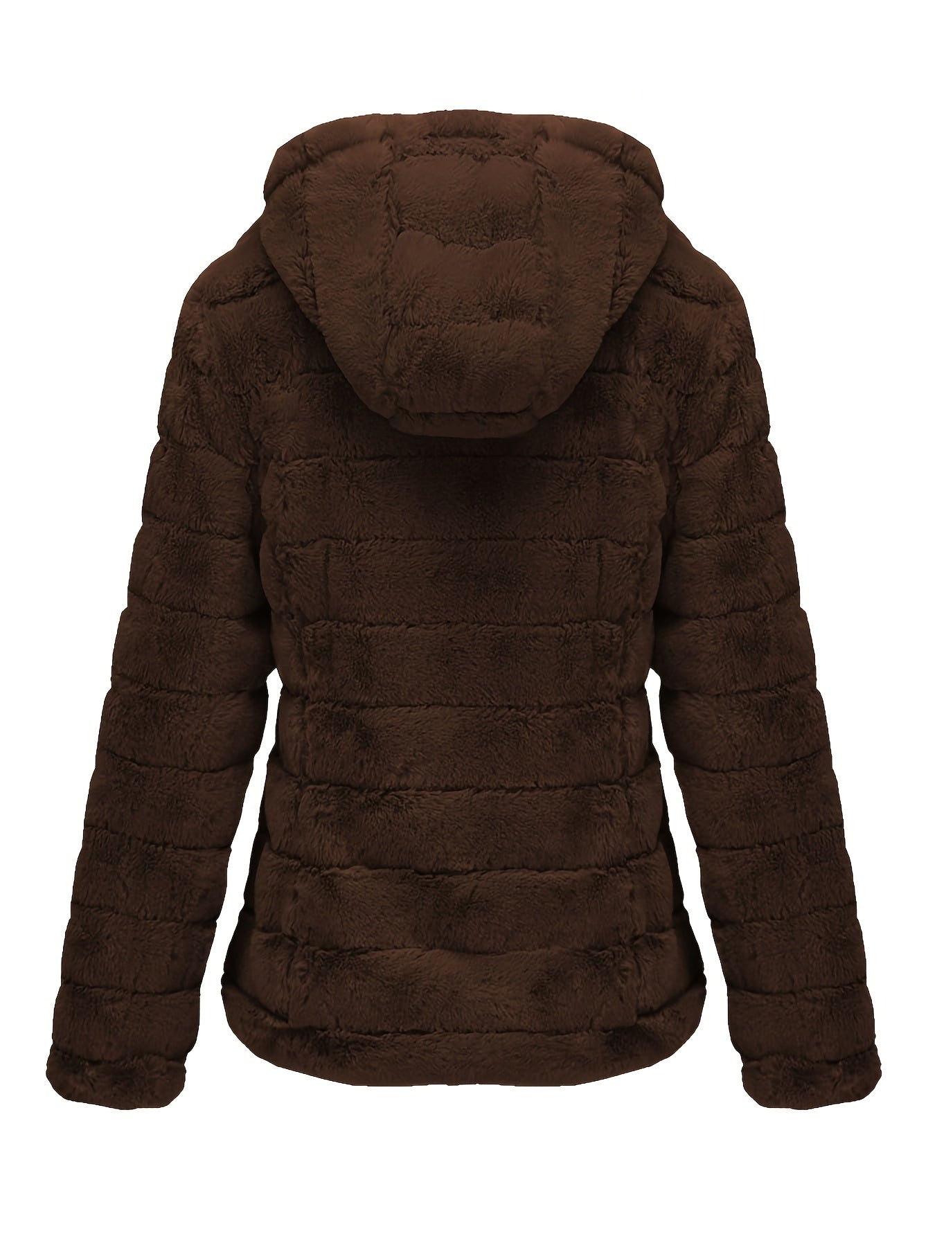 Stijlvolle effen kleur teddy jas van katoenmix | Warme en luxe jas voor herfst en winter afbeelding 11