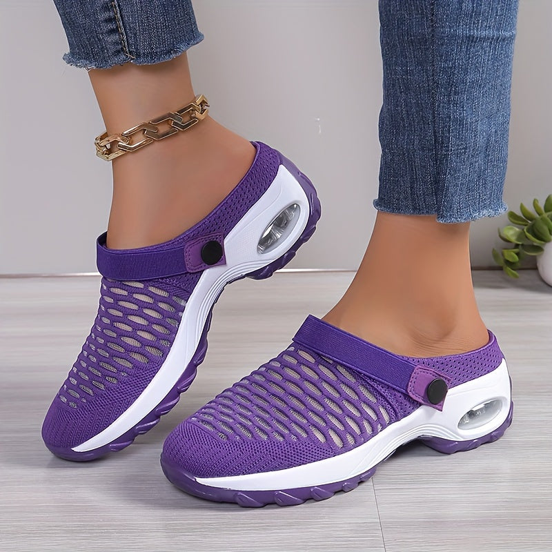 Ademende mesh slip-ons met dikke zool afbeelding 5