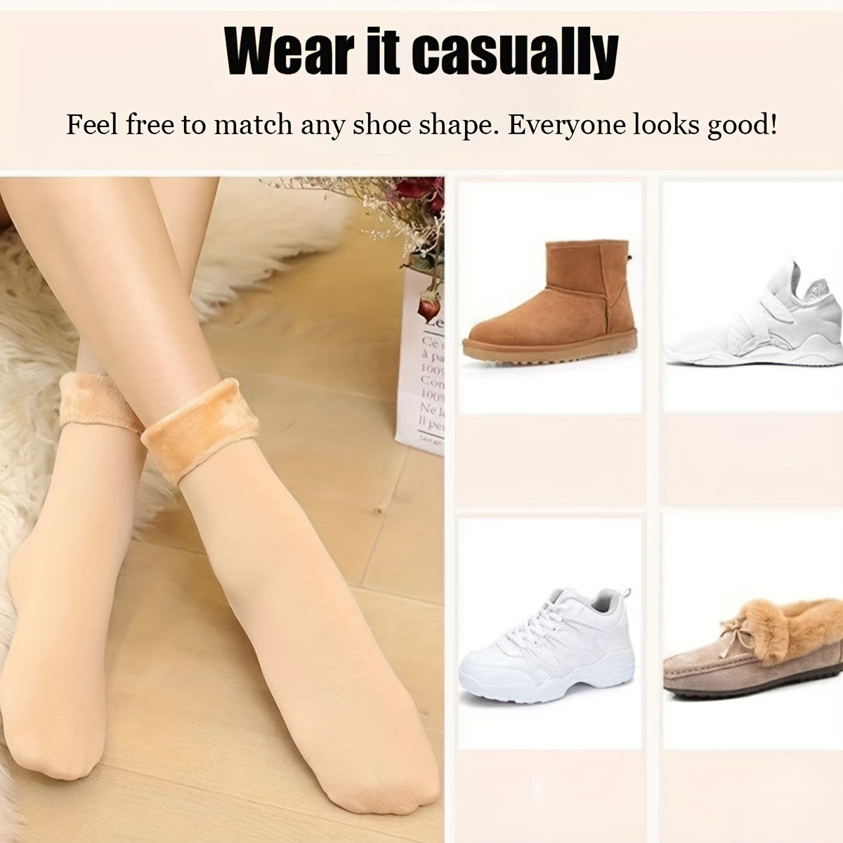 Warme Pluche Gevoerde Sneeuwsokken | Comfort en Warmte voor de Winter afbeelding 7