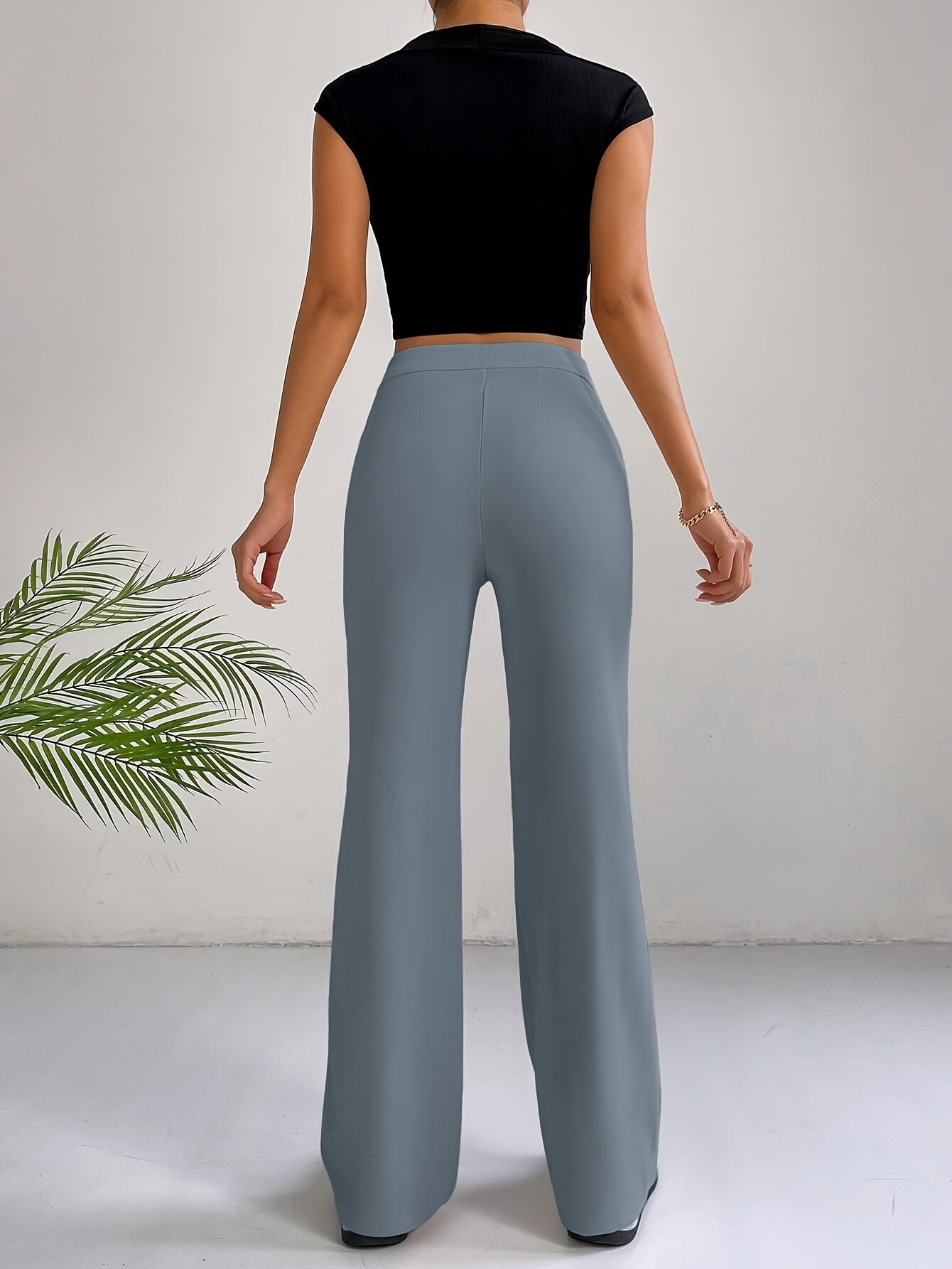 "Stijlvolle hoge taille broek van luxe katoenmix - Shop nu!" afbeelding 6