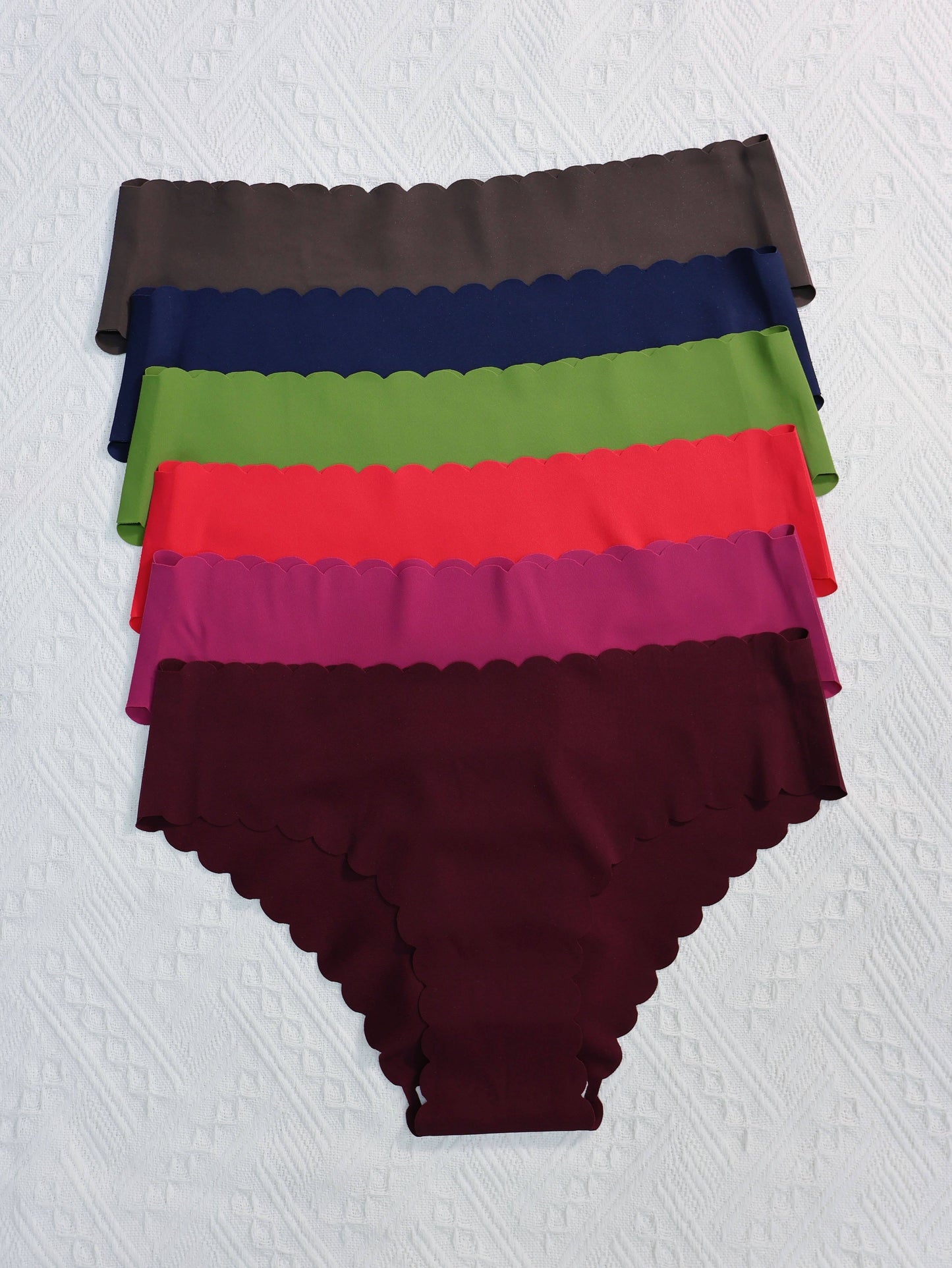 6-delige effen slip met geschulpte rand afbeelding 4