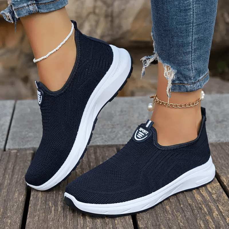 Casual mesh sneakers in effen kleur afbeelding 7