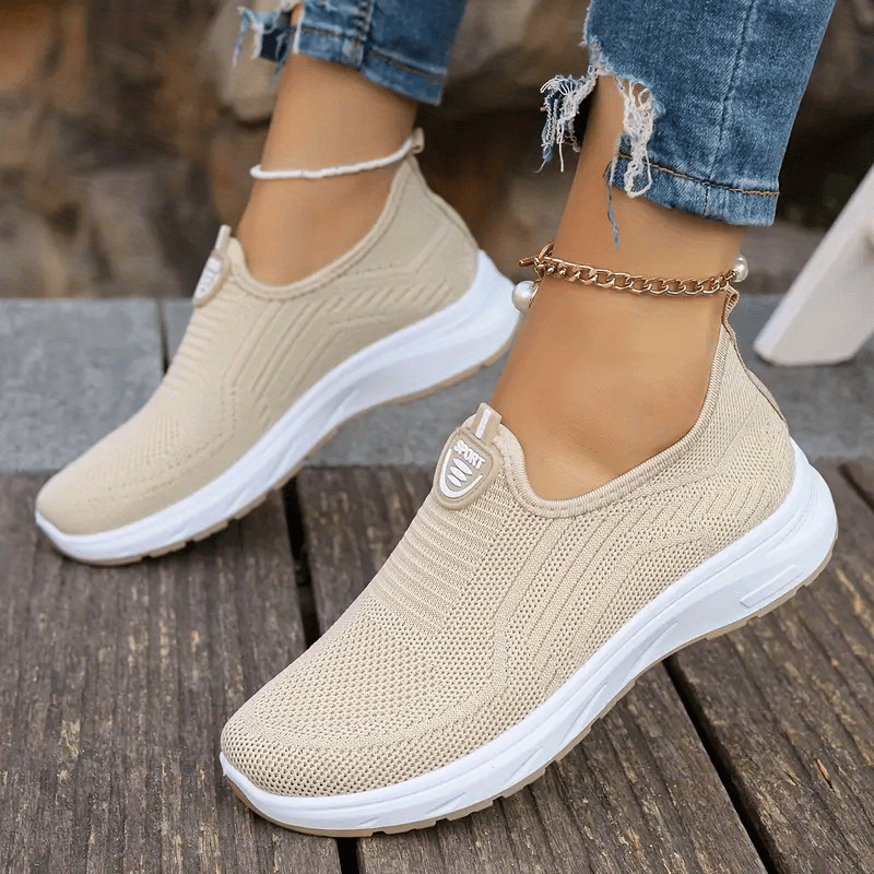 Casual mesh sneakers in effen kleur afbeelding 8