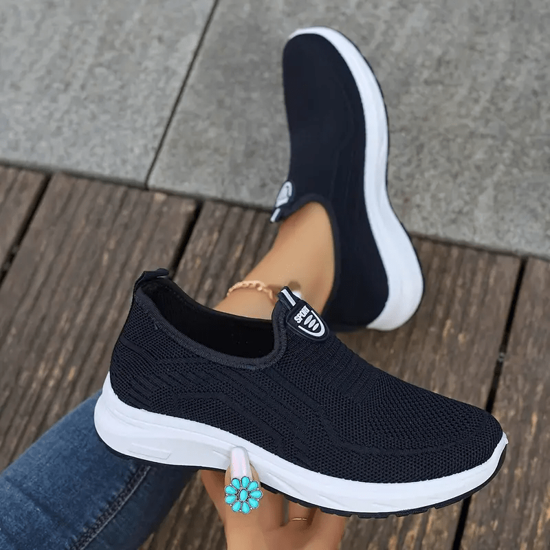 Casual mesh sneakers in effen kleur afbeelding 10
