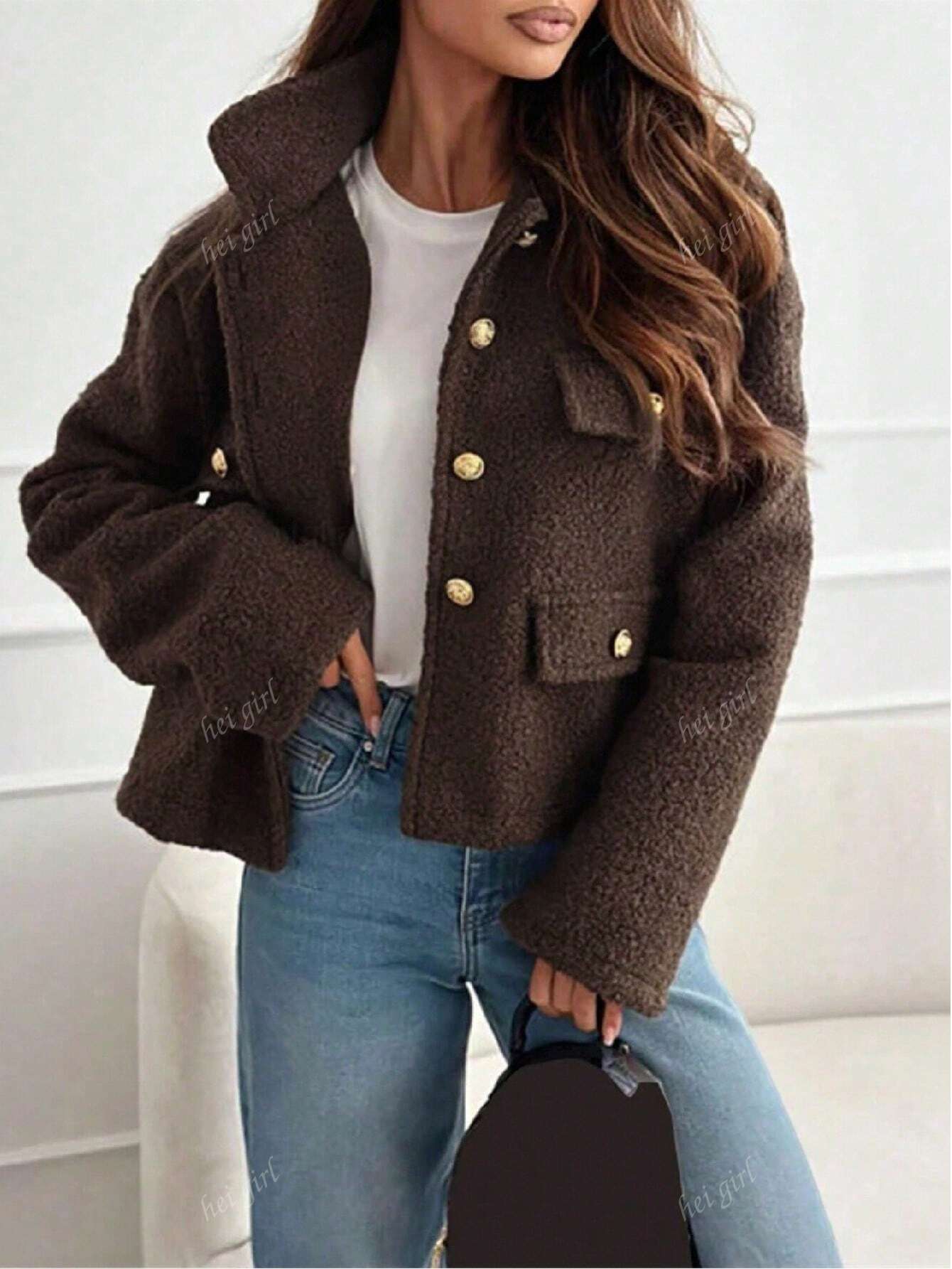 Kort vest met reverskraag en oversized mouwen