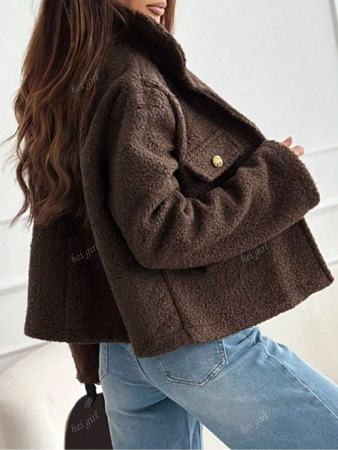 Kort vest met reverskraag en oversized mouwen