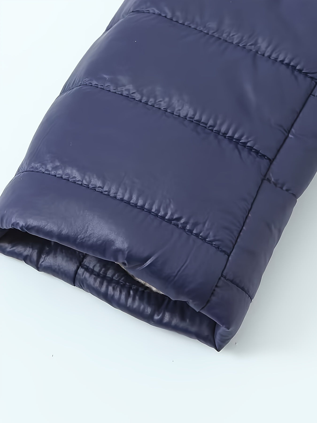 Warme puffy jas met rits en imitatiefbont voering | Stijlvol en comfortabel | Voor herfst en winter afbeelding 5