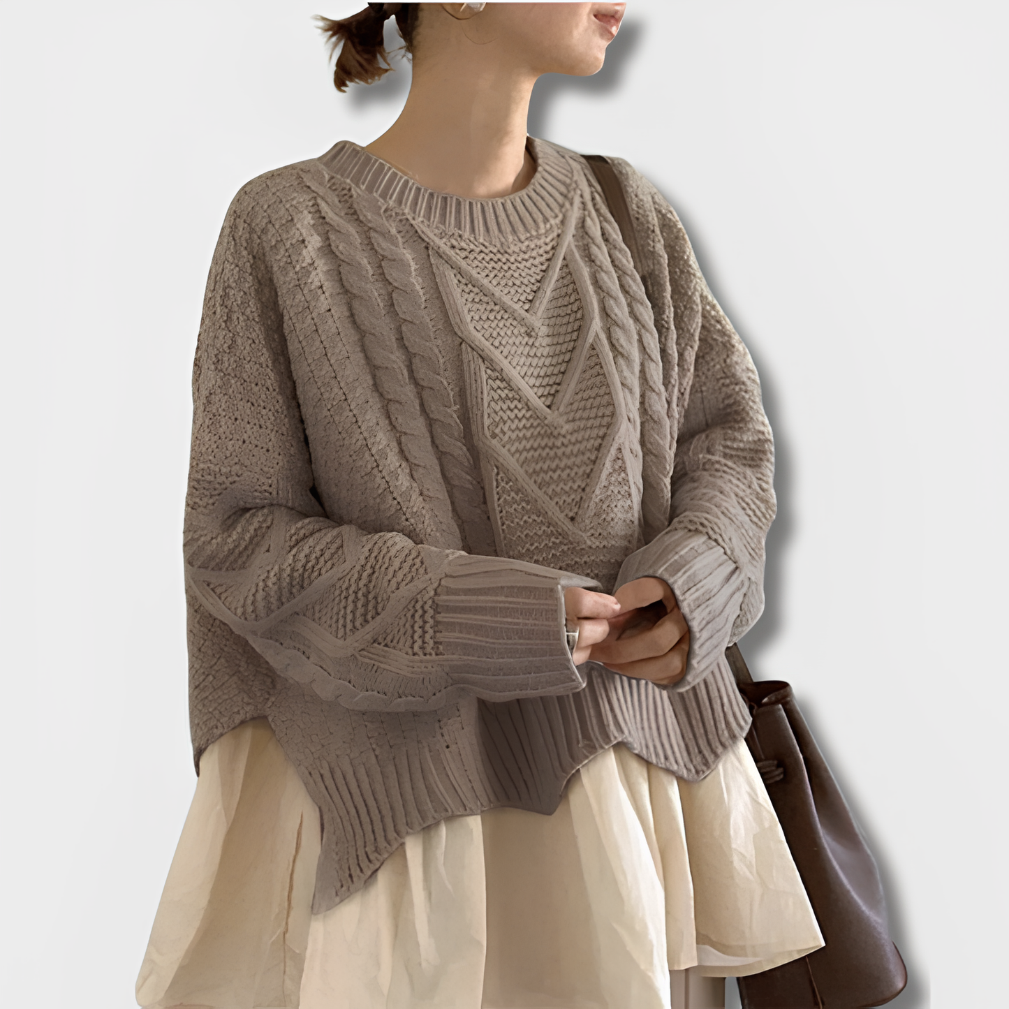 Mila | Pullover met halve halslijn