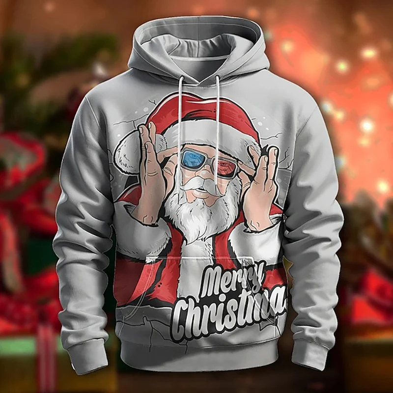 Feestelijke hoodie met rendier en sneeuwpop ontwerp