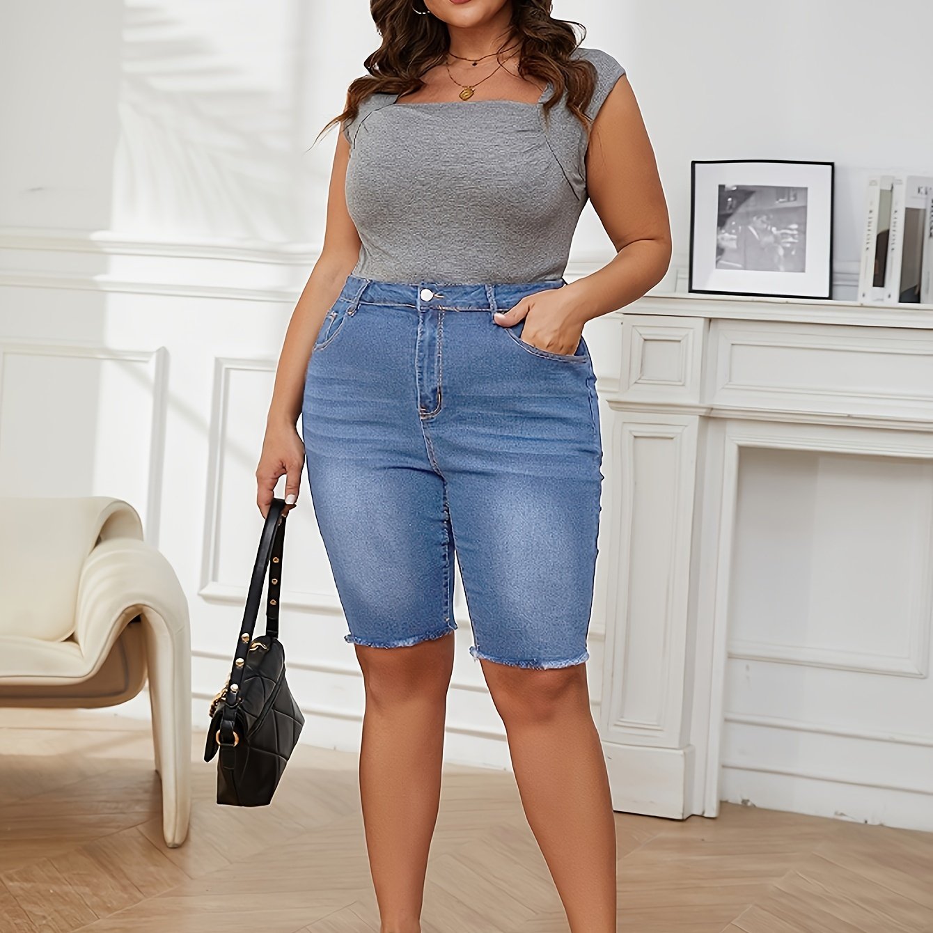 Vind je perfecte blauwe denim shorts voor de lente en zomer - Ontdek onze stijlvolle en comfortabele opties afbeelding 13