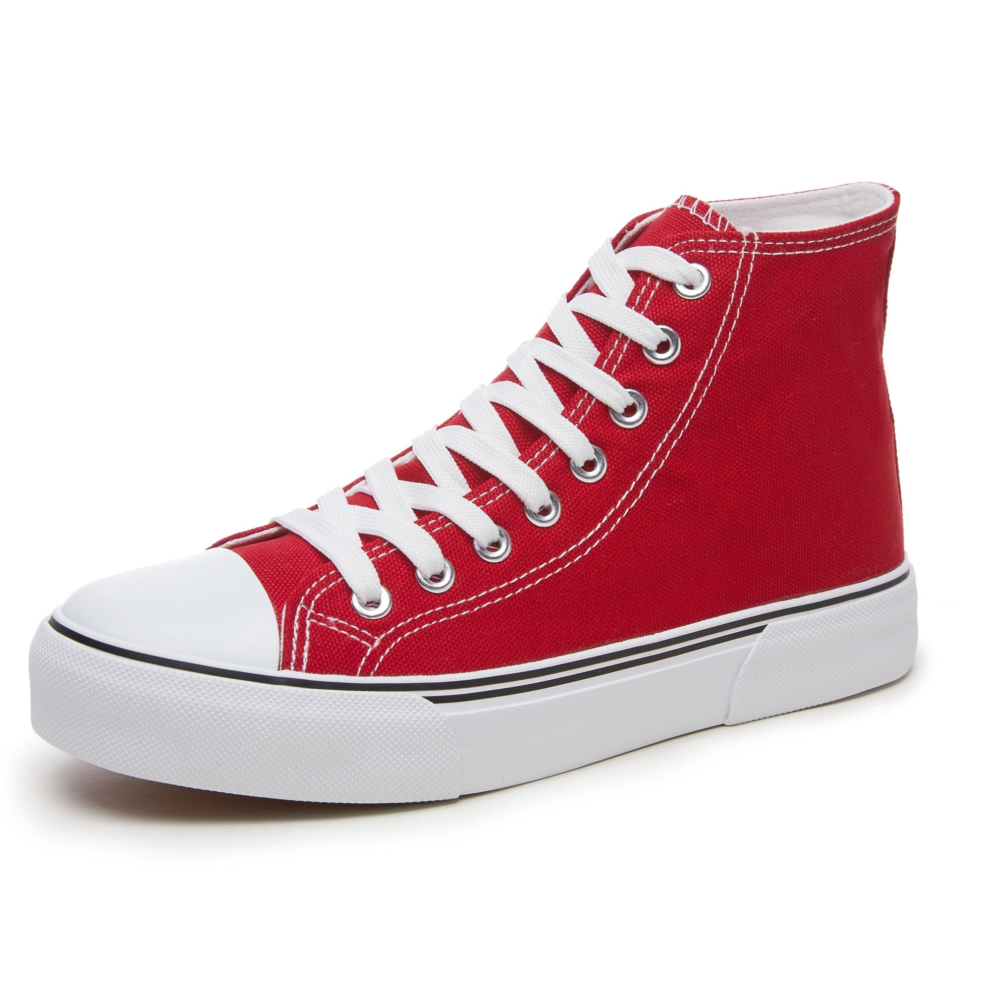 Hoge canvas sneakers met veters afbeelding 8