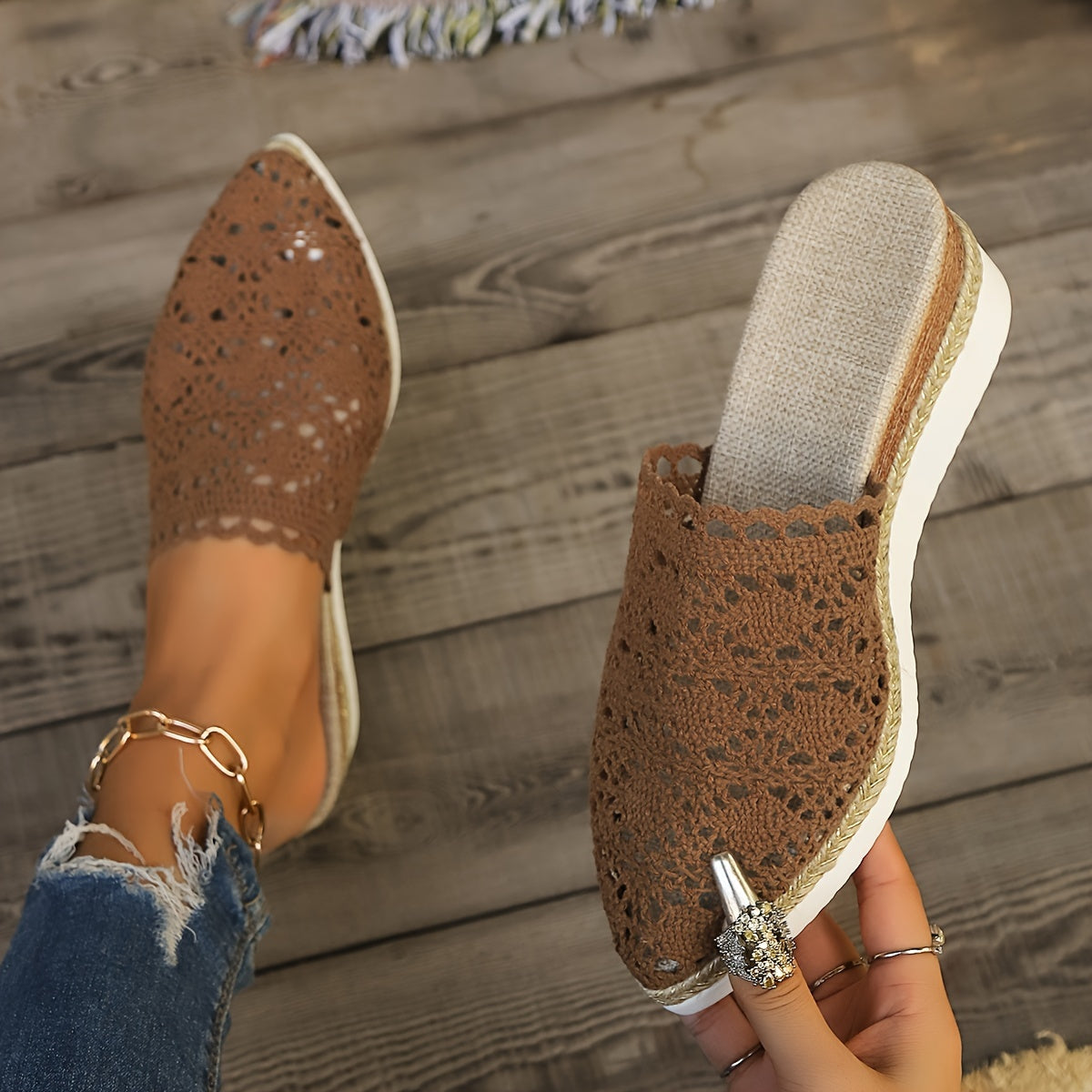 Stijlvolle gehaakte kant sandalen: de perfecte zomerlook! afbeelding 4