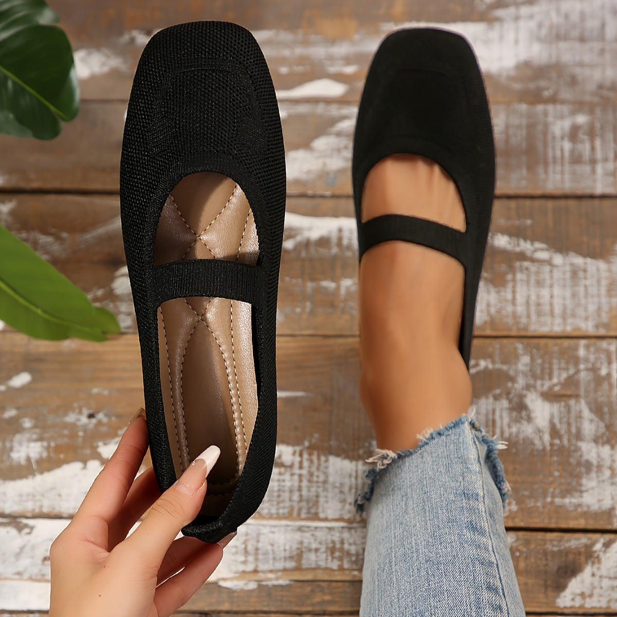 Stijlvolle en veelzijdige ballet flats met trendy strappy design afbeelding 3