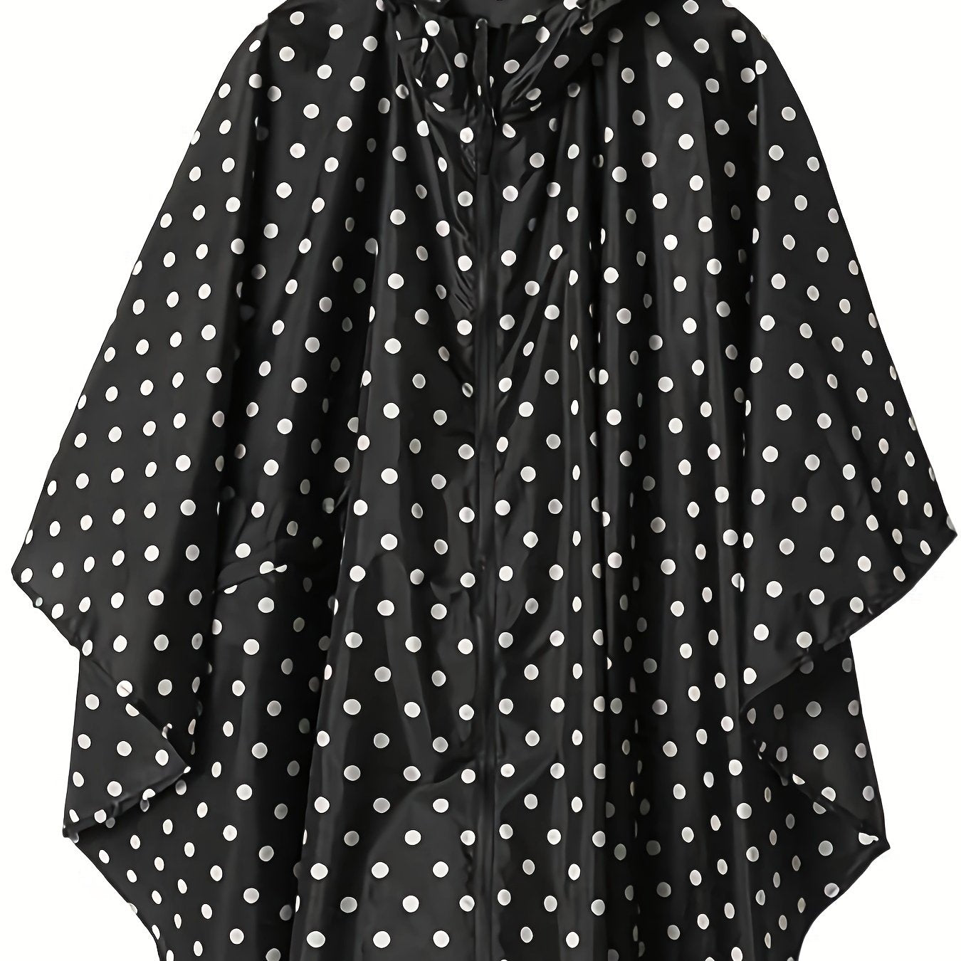 Stijlvolle Regenponcho-Jack: Klassieke Stippenprint van Katoenmix | Lente & Zomer Beschermd Tegen Regen | Lichtgewicht & Ademend met Ritssluiting afbeelding 11