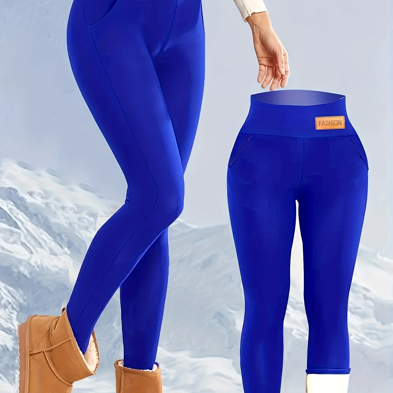 Warme pluche gevoerde thermische skinny legging - Ideaal voor herfst en winter | Ultieme warmte en comfort | Bestel nu! ππ₯ afbeelding 6