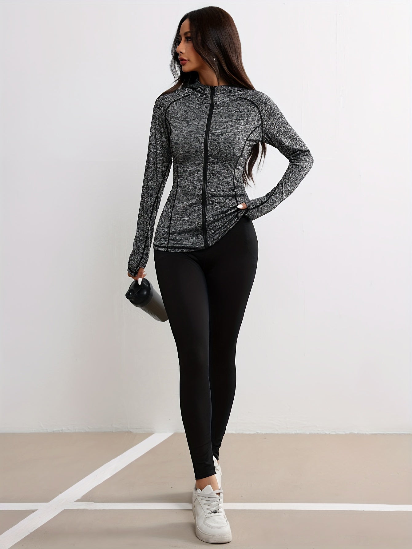 Sportjack met capuchon en streepdetail - ideaal voor lente & herfst! - Shop nu en geniet van comfort en bewegingsvrijheid in elke activiteit. afbeelding 5