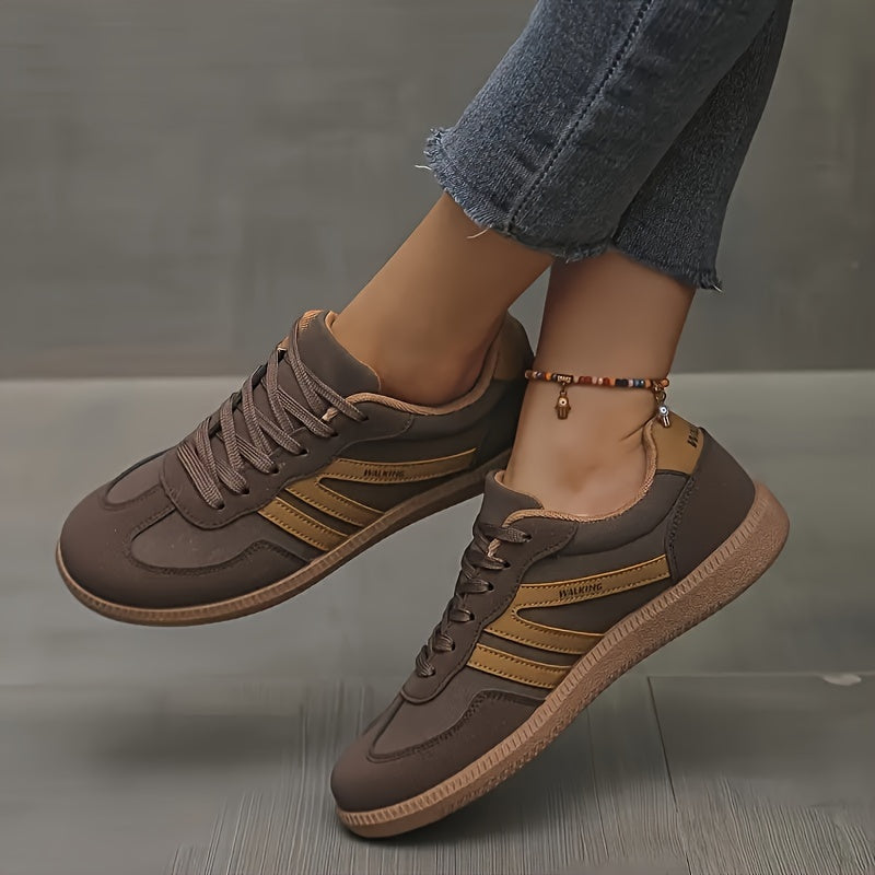 Lichtgewicht lage sneakers in effen kleur en printontwerp afbeelding 4