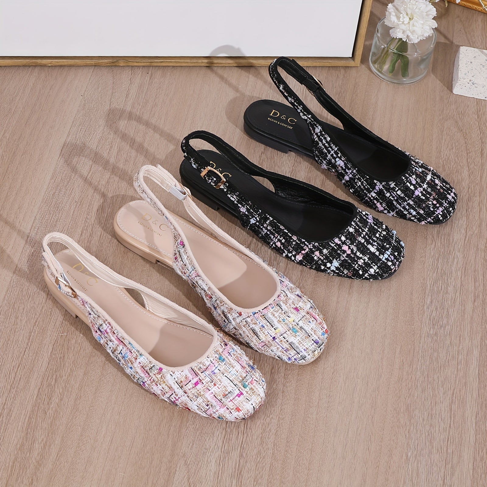 Ballerina's met slingback en vierkante neus: comfort en stijl in één | Shop de perfecte schoenen voor elke gelegenheid afbeelding 3