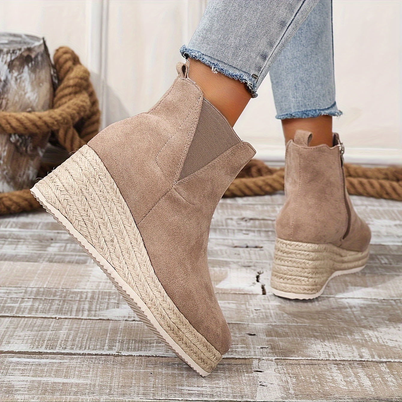 Stijlvolle damesmode-laarzen met stevige sleehak - ideaal voor herfst en winter afbeelding 2