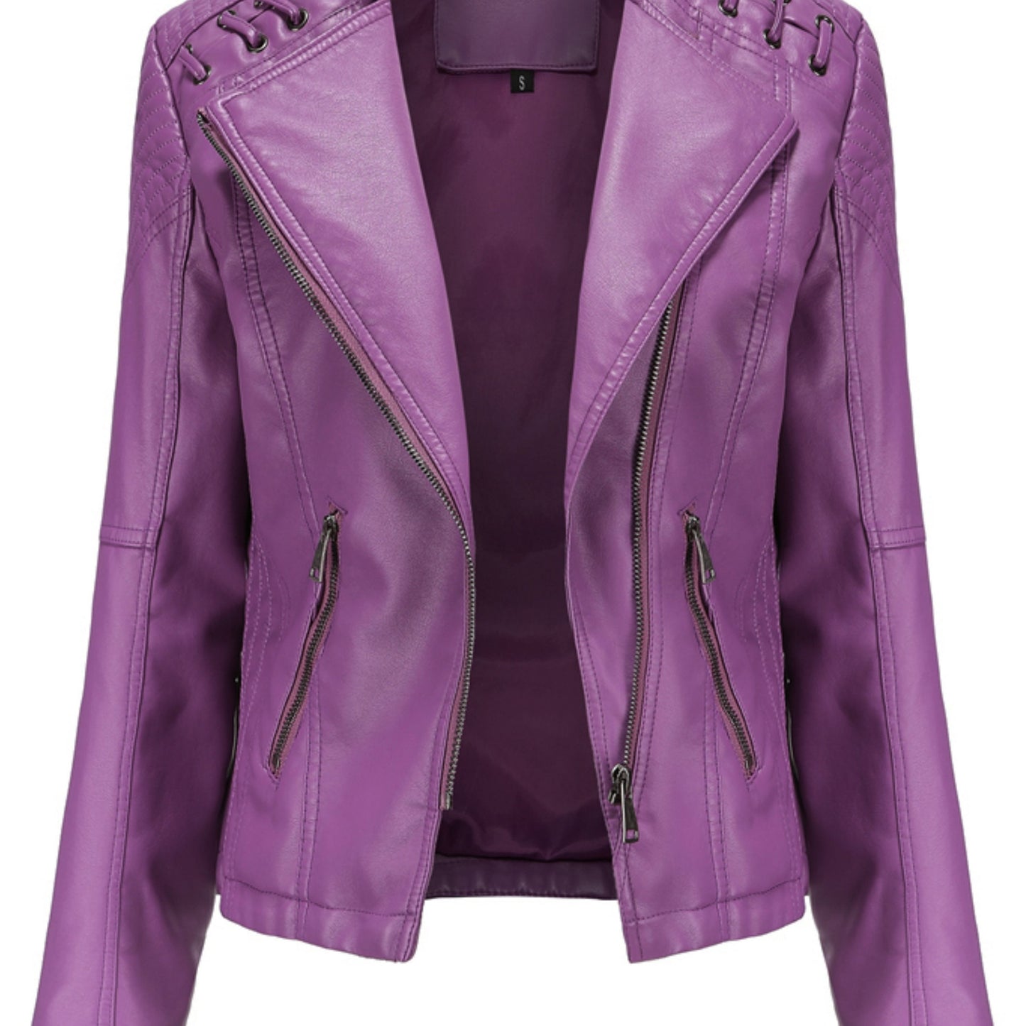 Stijlvolle waterbestendige PU leren ritsjas: perfect voor herfst en winter! Met luxe uitstraling en skinny fit voor een tijdloze look. Shop nu. afbeelding 19