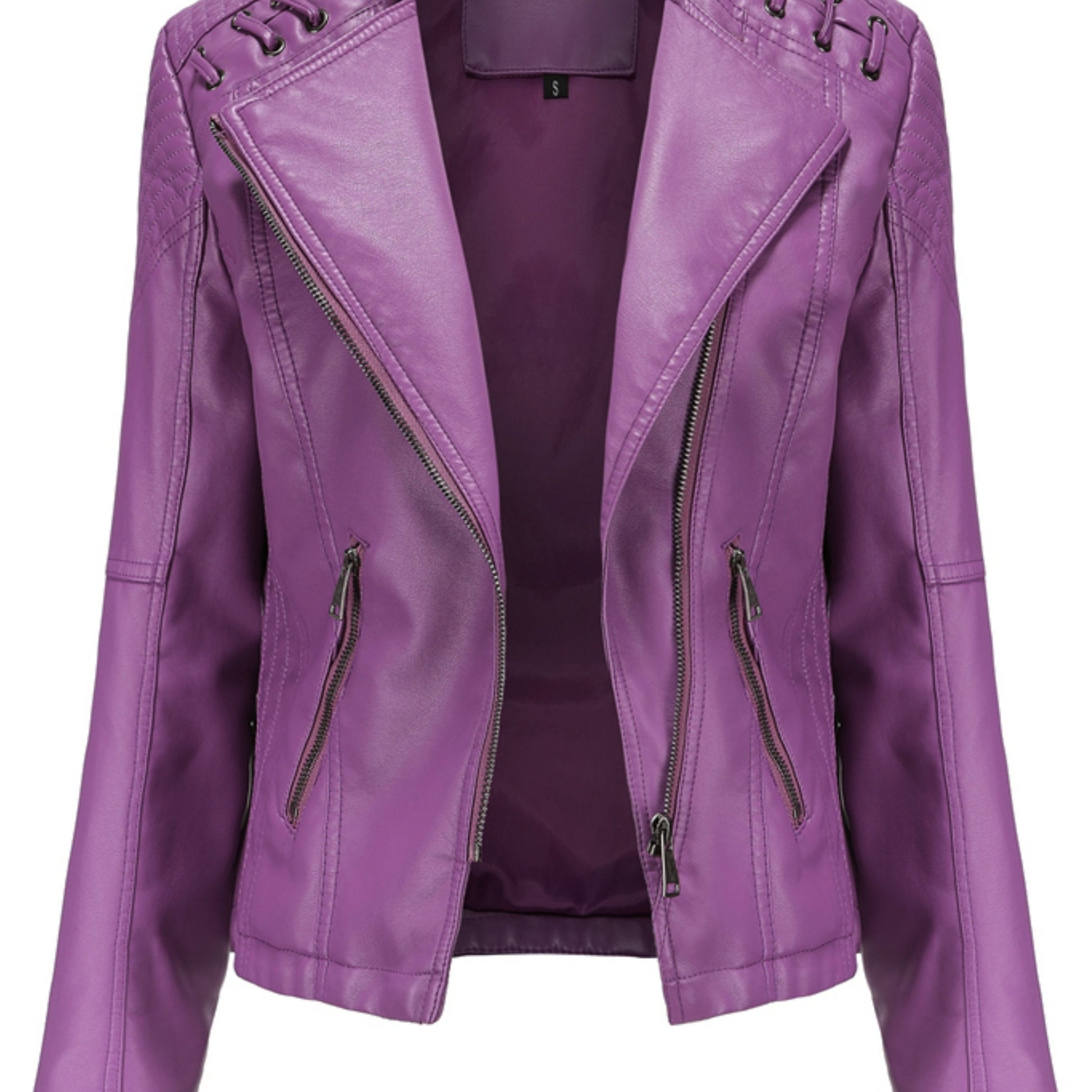 Stijlvolle waterbestendige PU leren ritsjas: perfect voor herfst en winter! Met luxe uitstraling en skinny fit voor een tijdloze look. Shop nu. afbeelding 19