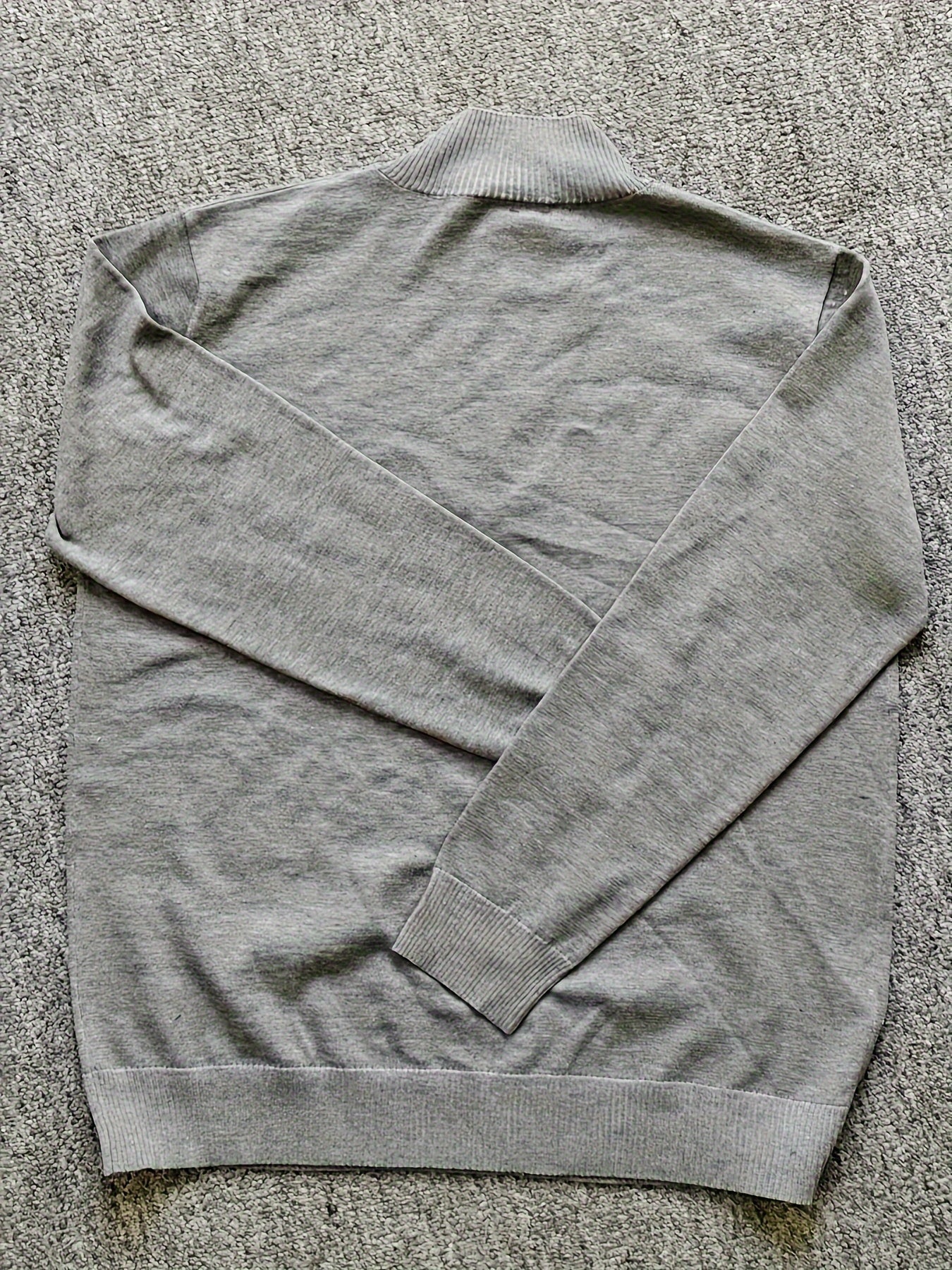 Hoge stretch heren trui met opstaande kraag en rits