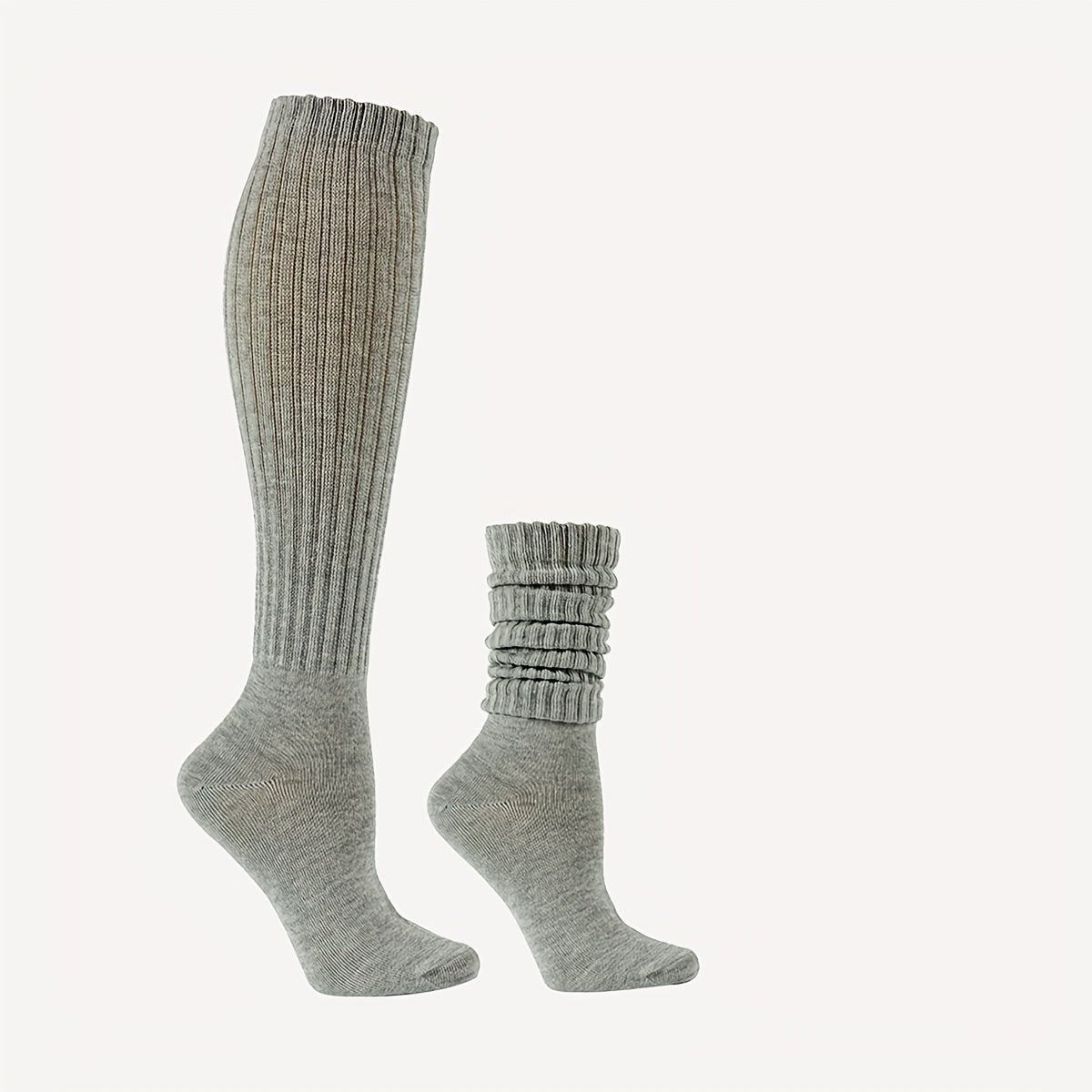 Hoogwaardige geribbelde kniekousen van ademende katoenmix afbeelding 14