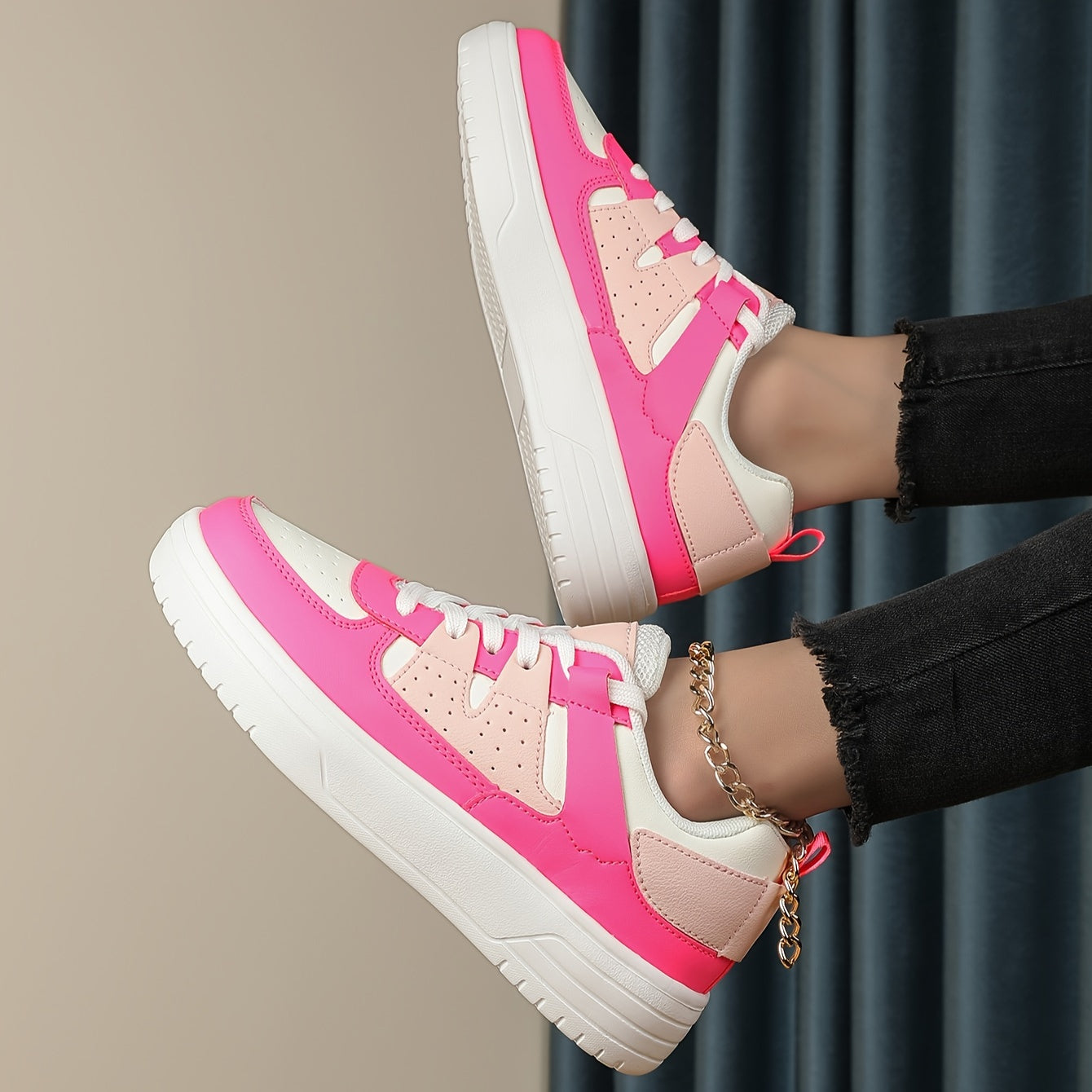 Stijlvolle casual damessneakers met comfortabele zool - perfect voor elke dag afbeelding 11