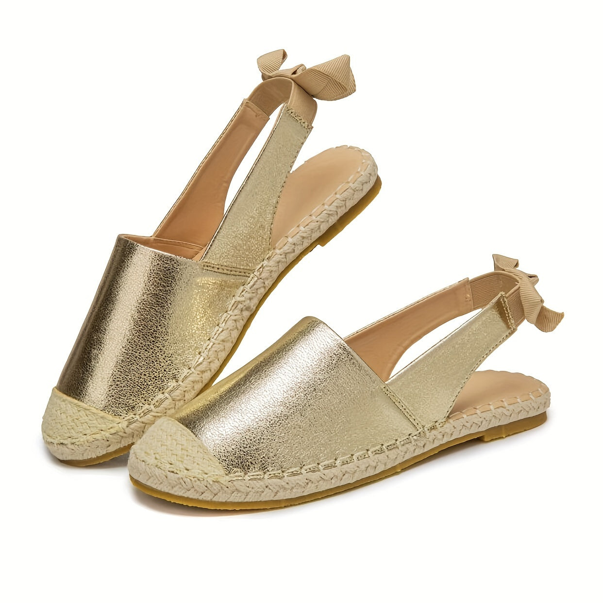 Gouden espadrilles met elastische slingback - Luxe, comfort en elegantie | Perfect voor alle seizoenen afbeelding 11