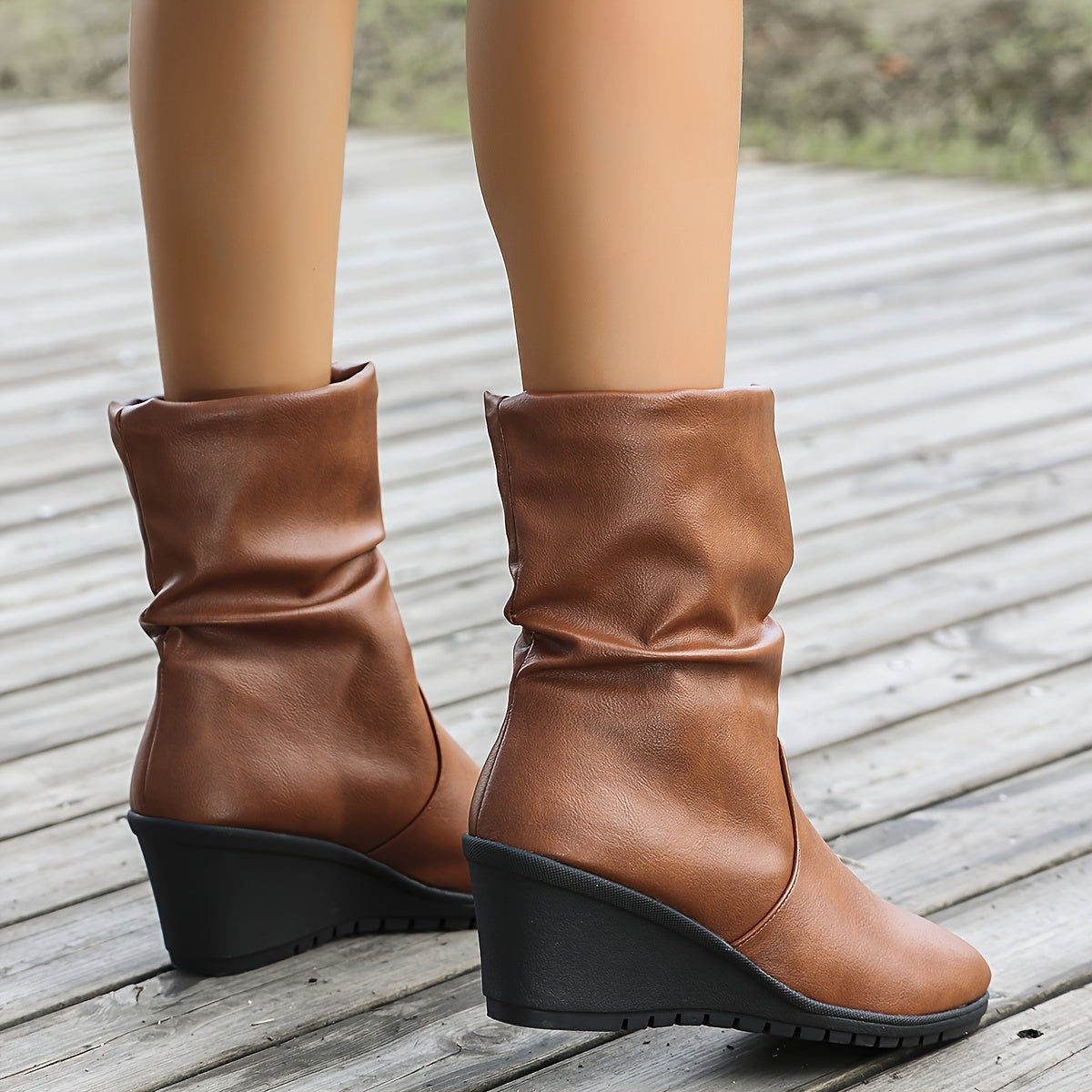 Stijlvolle retro enkellaarzen met sleehak en antislipzool voor dames - Luxe design, ultiem comfort! afbeelding 7