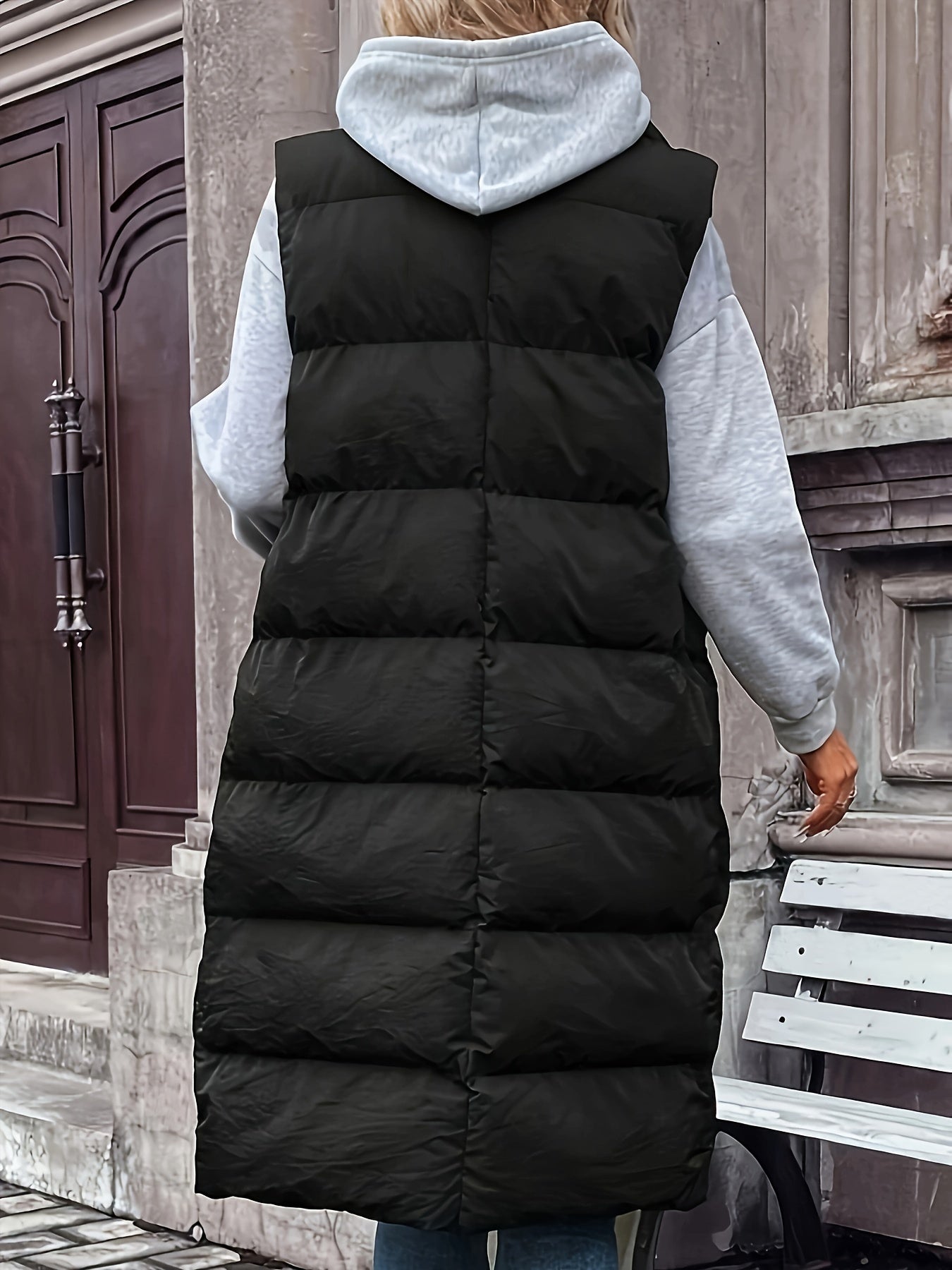 Stijlvolle gewatteerde bodywarmer van hoogwaardige katoenmix - warme en casual look afbeelding 3