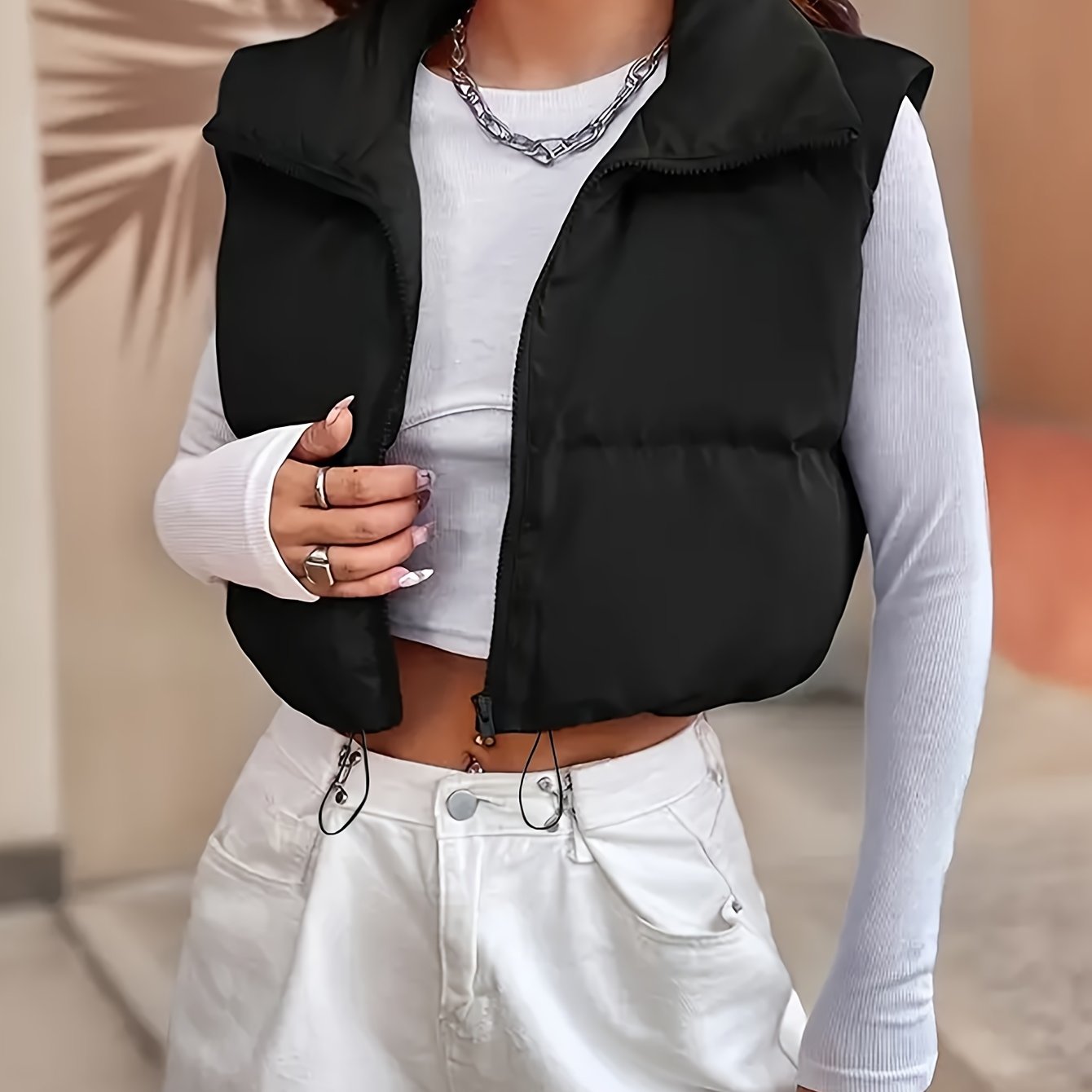 Gewatteerde gilet van hoogwaardige katoenmix | Warme, stijlvolle herfst- en winterlook afbeelding 6