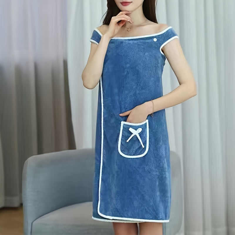 Dames badjas van superabsorberend materiaal - stijlvol en praktisch voor snelle droging | Gemaakt van luxe katoenmix | Ideaal voor alle seizoenen afbeelding 10