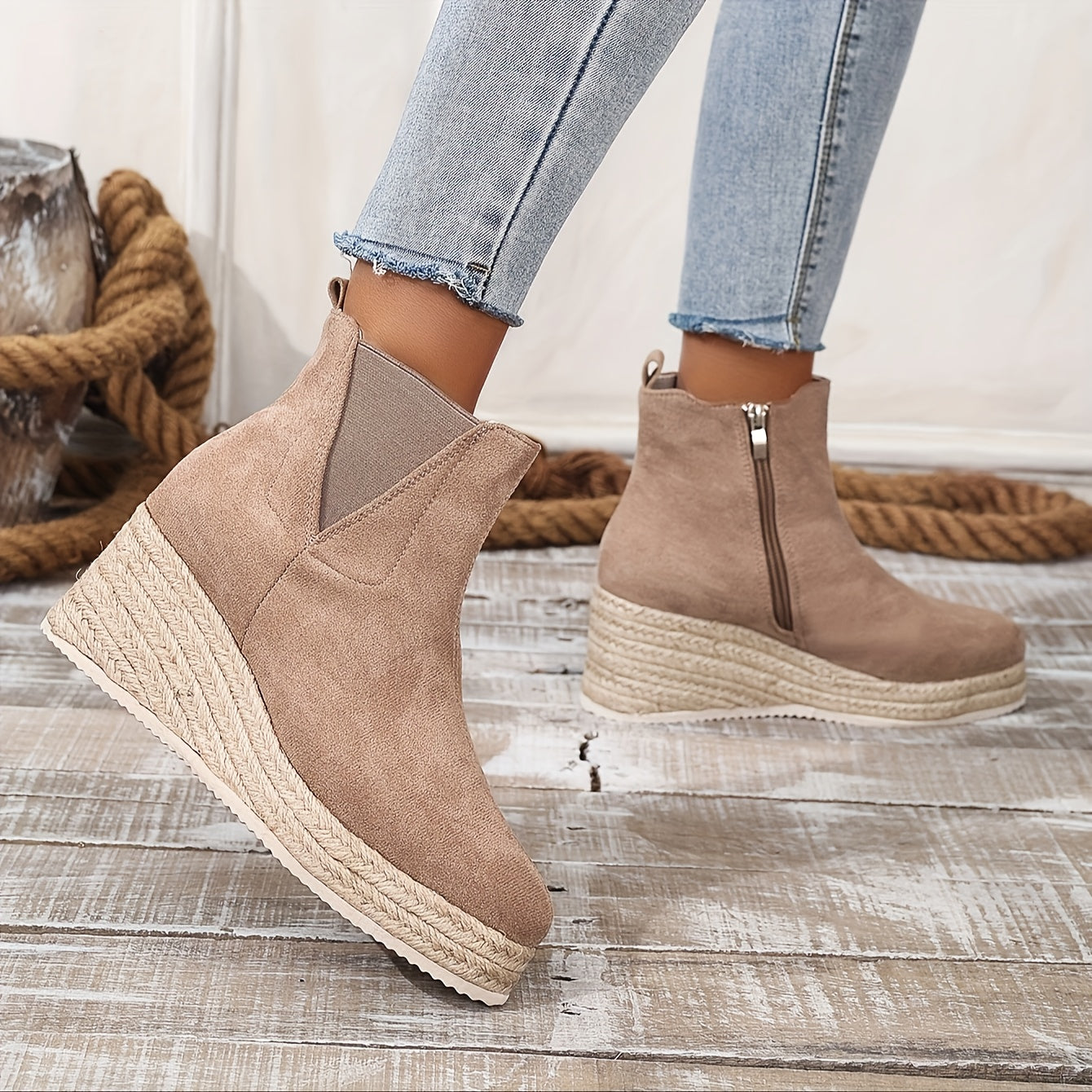 Stijlvolle damesmode-laarzen met stevige sleehak - ideaal voor herfst en winter afbeelding 5