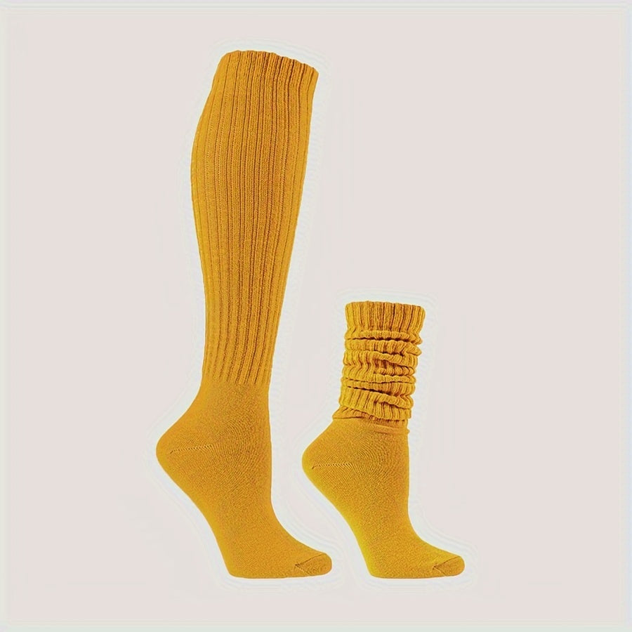 Hoogwaardige geribbelde kniekousen van ademende katoenmix afbeelding 2