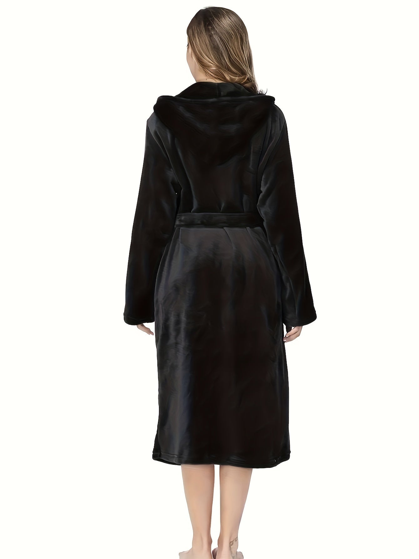 Stijlvolle en warme dames badjas van luxe katoenmix afbeelding 10