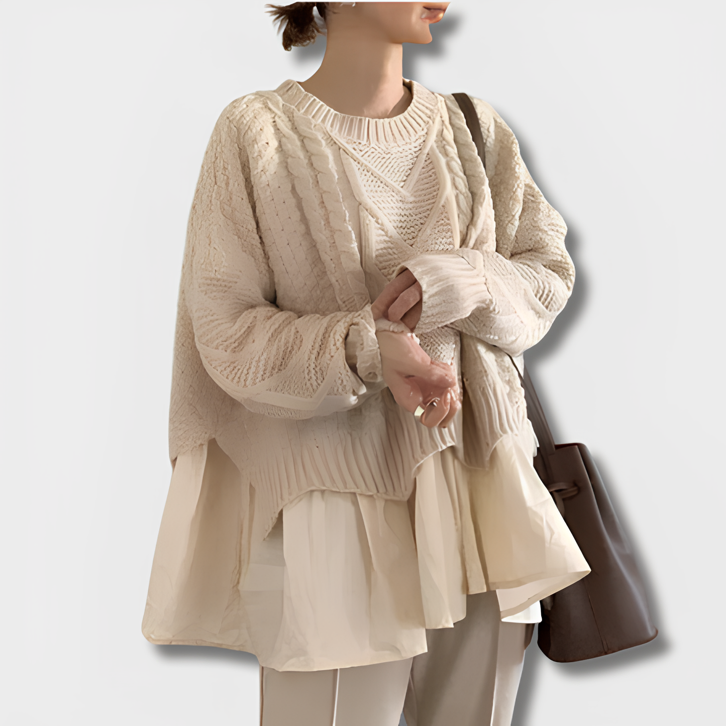 Mila | Pullover met halve halslijn