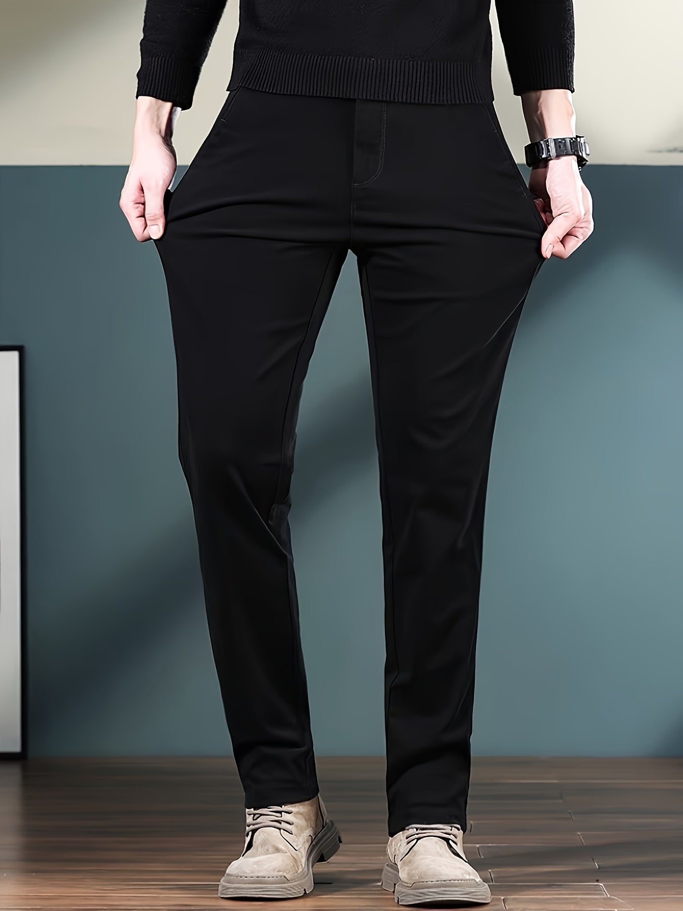 Lichtgewicht chino met klassieke pasvorm