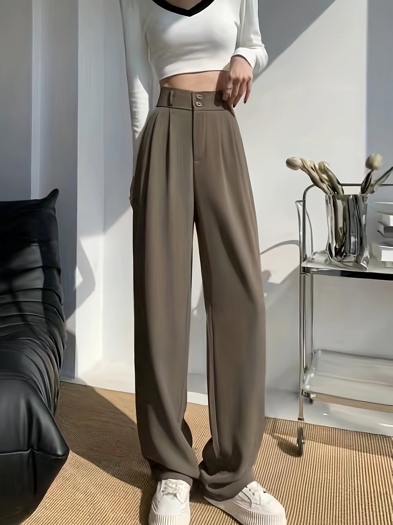 Dames chino broek van luxe katoenmix | Comfortabel en stijlvol | Perfect voor elke gelegenheid afbeelding 3