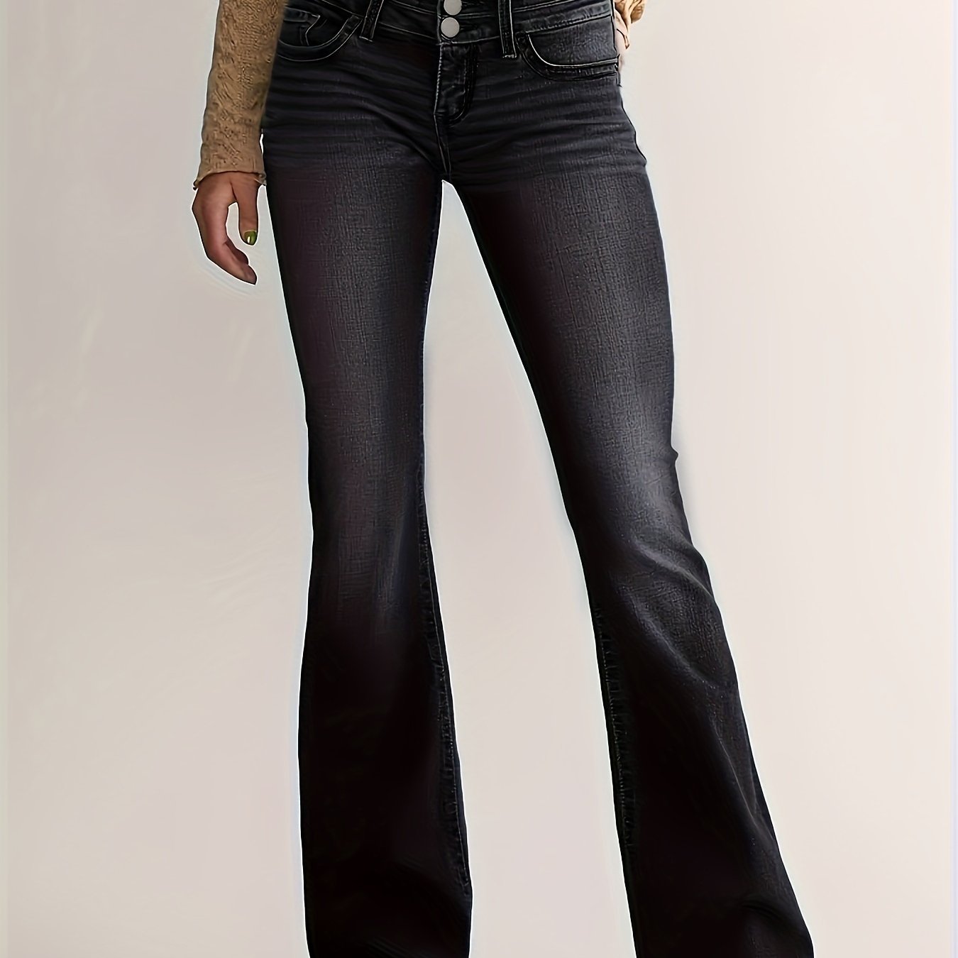 Hoge taille flared leg jeans: trendy, comfortabel en veelzijdig - Shop nu! afbeelding 11
