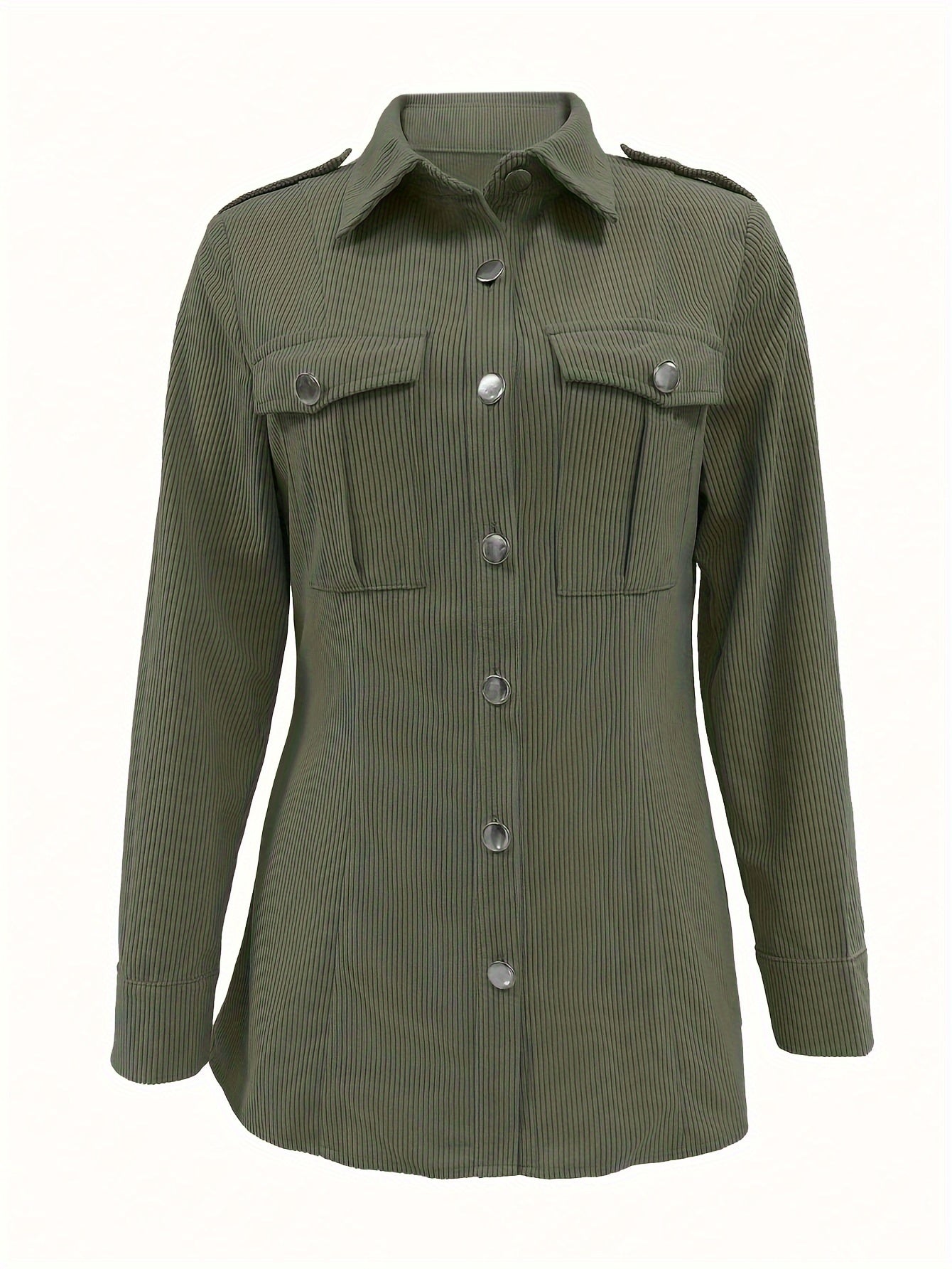 Stijlvolle dames corduroy blazer - Modieuze en functionele keuze. Met deze blazer van hoogwaardige katoenmix ben je chic én comfortabel gekleed in de herfst en winter. Ontdek de elegante details en praktische vlinderzakken! afbeelding 7