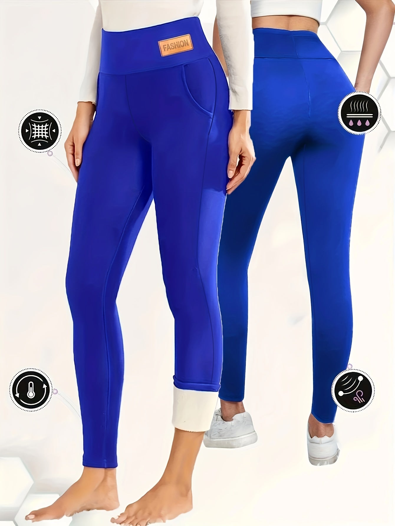 Warme pluche gevoerde thermische skinny legging - Ideaal voor herfst en winter | Ultieme warmte en comfort | Bestel nu! ππ₯ afbeelding 3