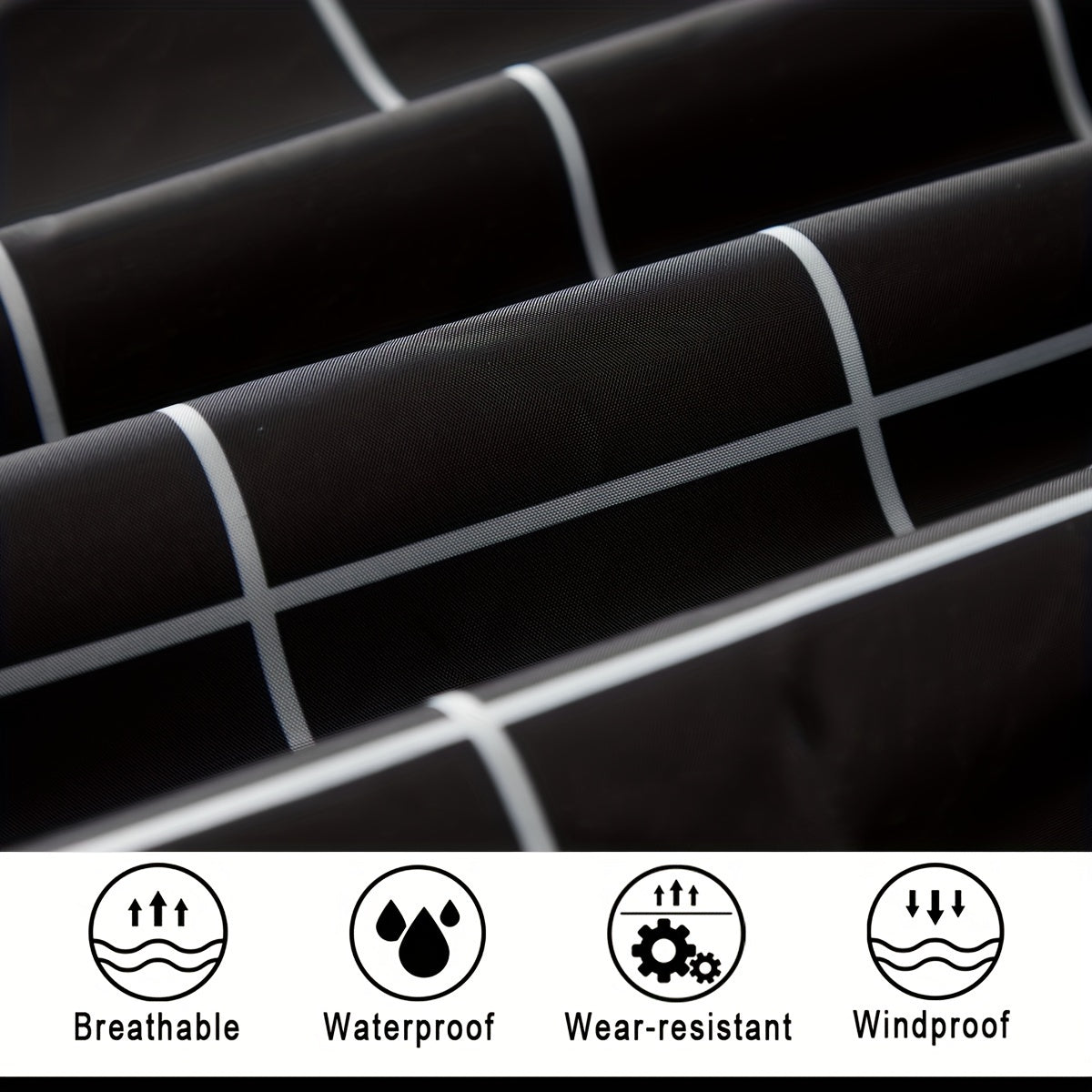 Modieuze regenponcho voor dames met capuchon en geometrisch patroon afbeelding 6