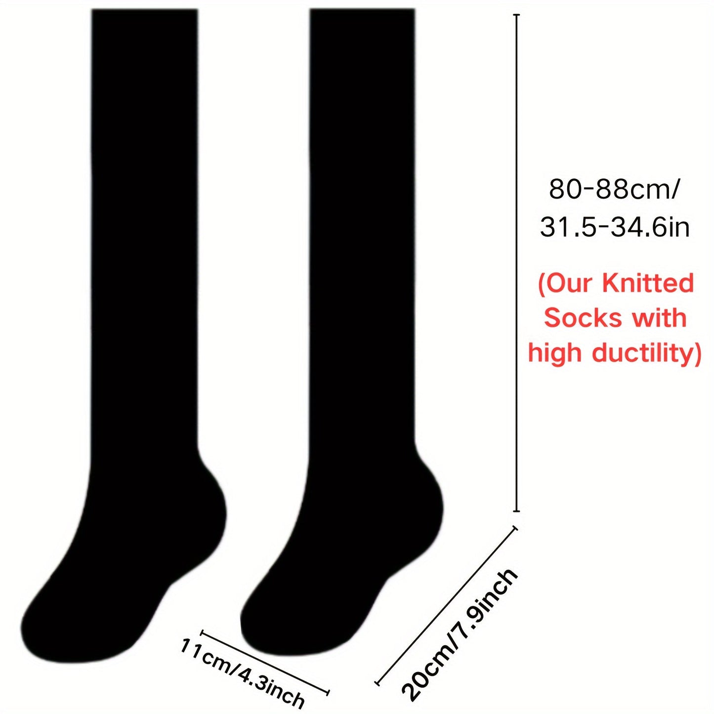 Effen Kleur Kabelbrei Sokken - Warm & Stijlvol voor de Winter! Ontdek de 100% Acryl Collectie afbeelding 5