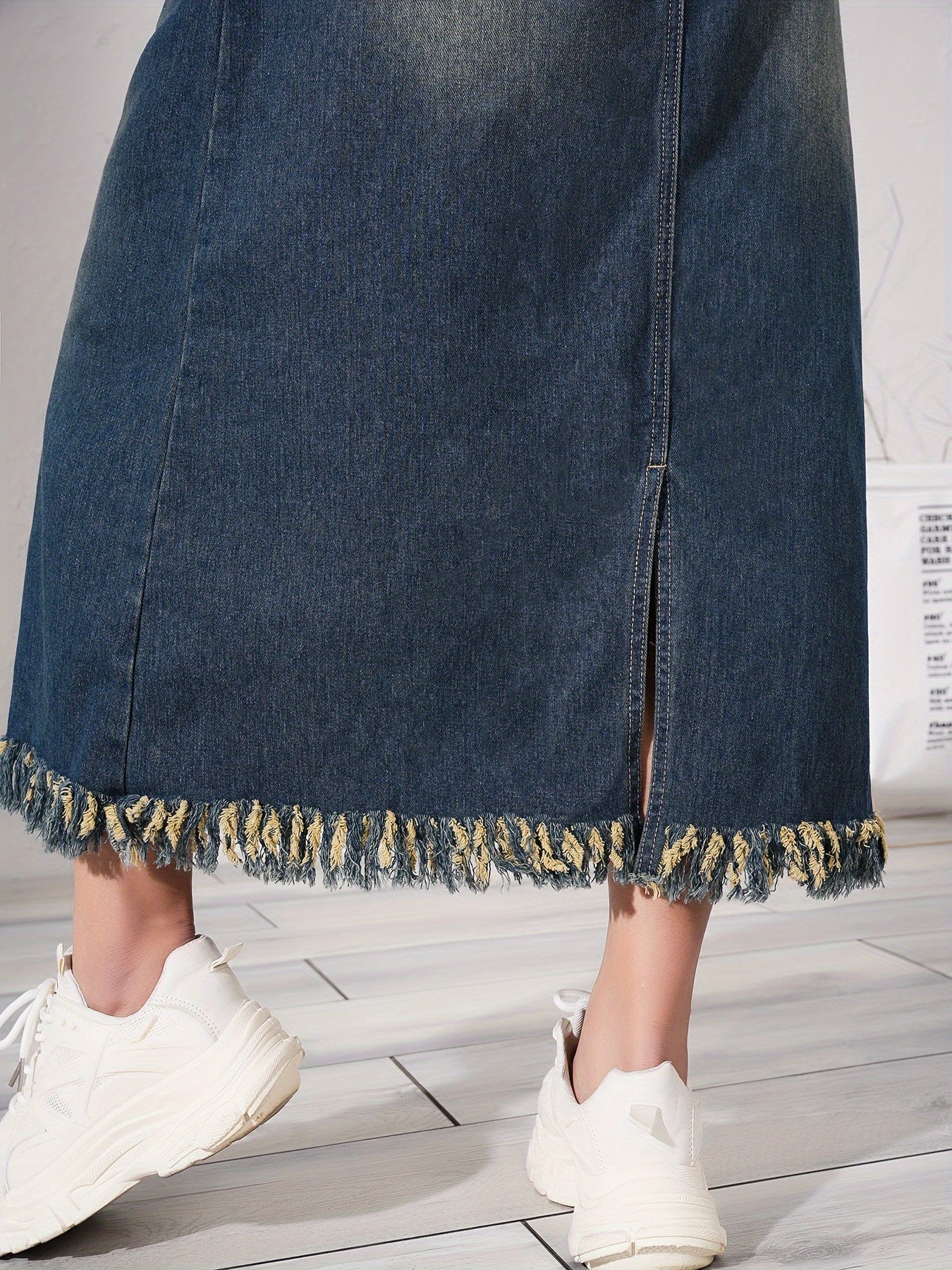 Stoere en veelzijdige denim maxi-jurk | Shop nu voor een tijdloze look! afbeelding 9