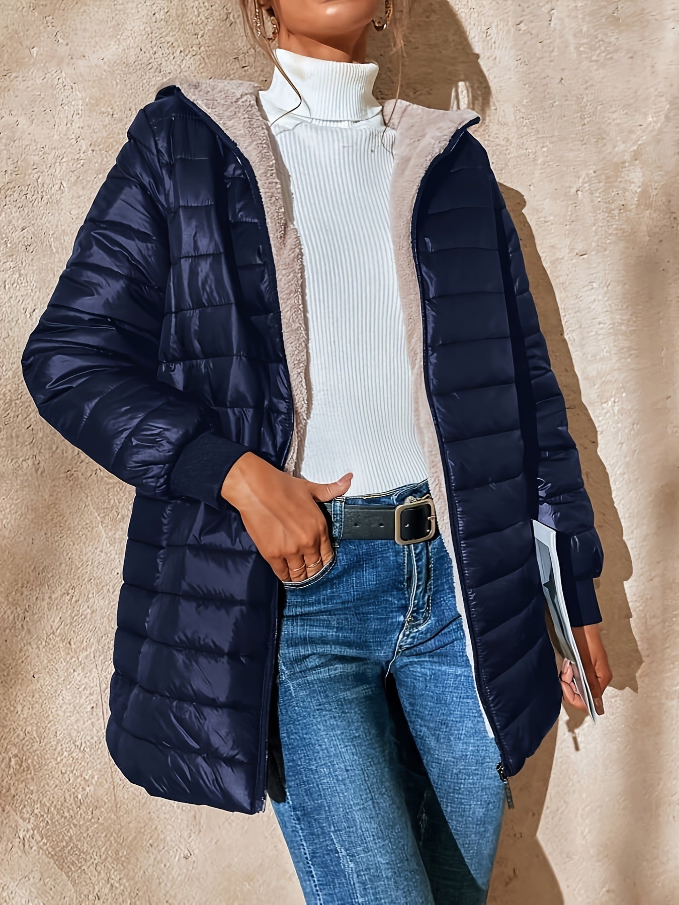 Feline fleece gevoerde jas - stijlvol én warm voor de herfst en winter afbeelding 8